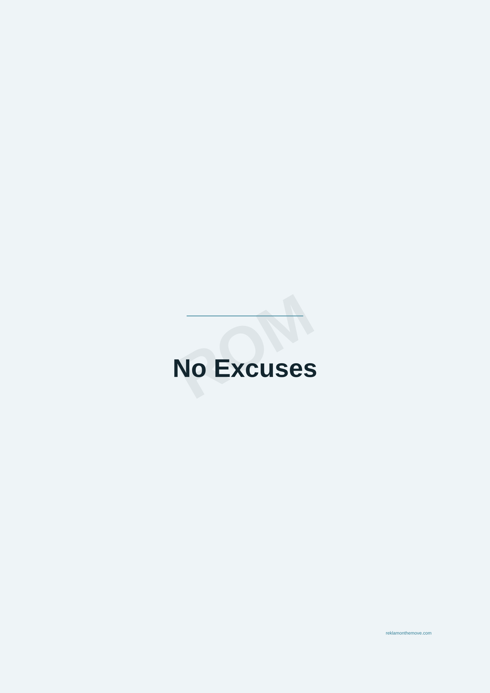 No Excuses · Okyanus — ROM dijital ürün önizlemesi (filigranlı)