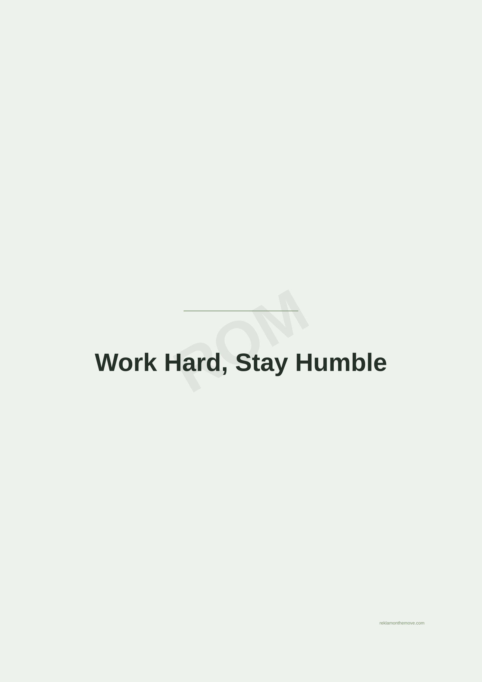 Work Hard, Stay Humble · Adaçayı — ROM dijital ürün önizlemesi (filigranlı)