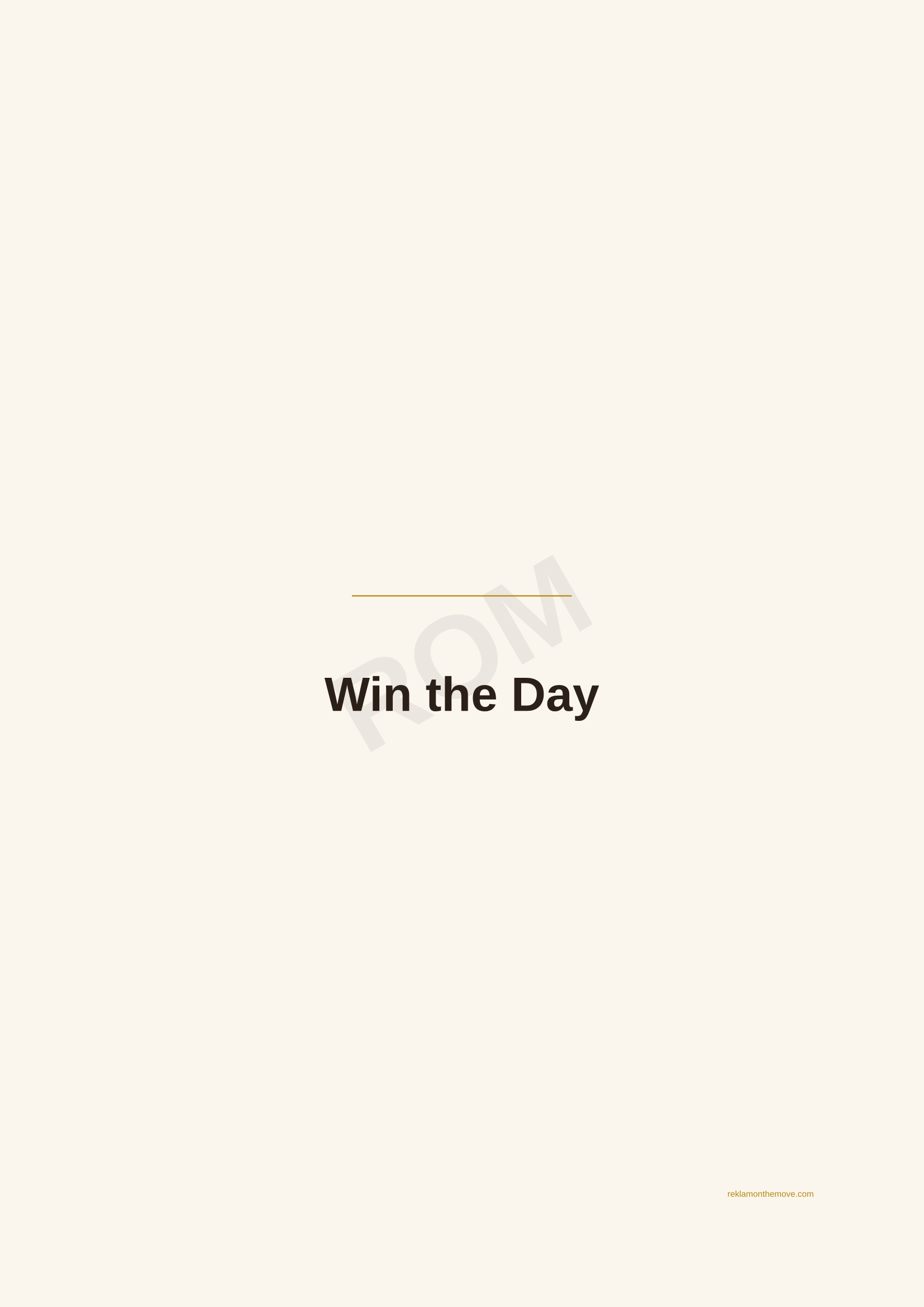 Win the Day · Espresso — ROM dijital ürün önizlemesi (filigranlı)