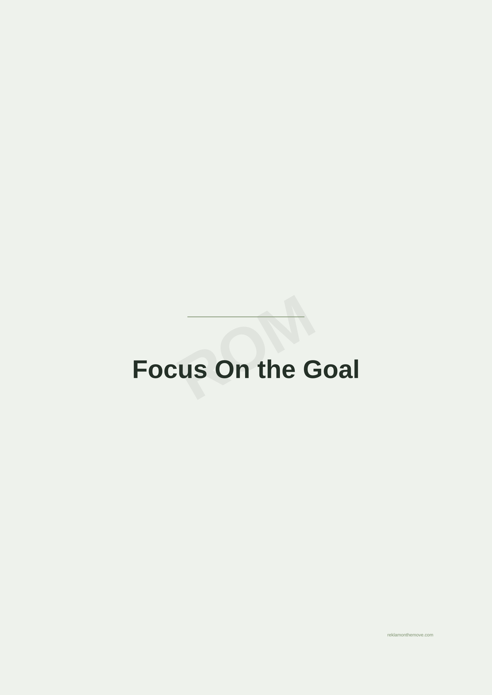 Focus On the Goal · Adaçayı — ROM dijital ürün önizlemesi (filigranlı)