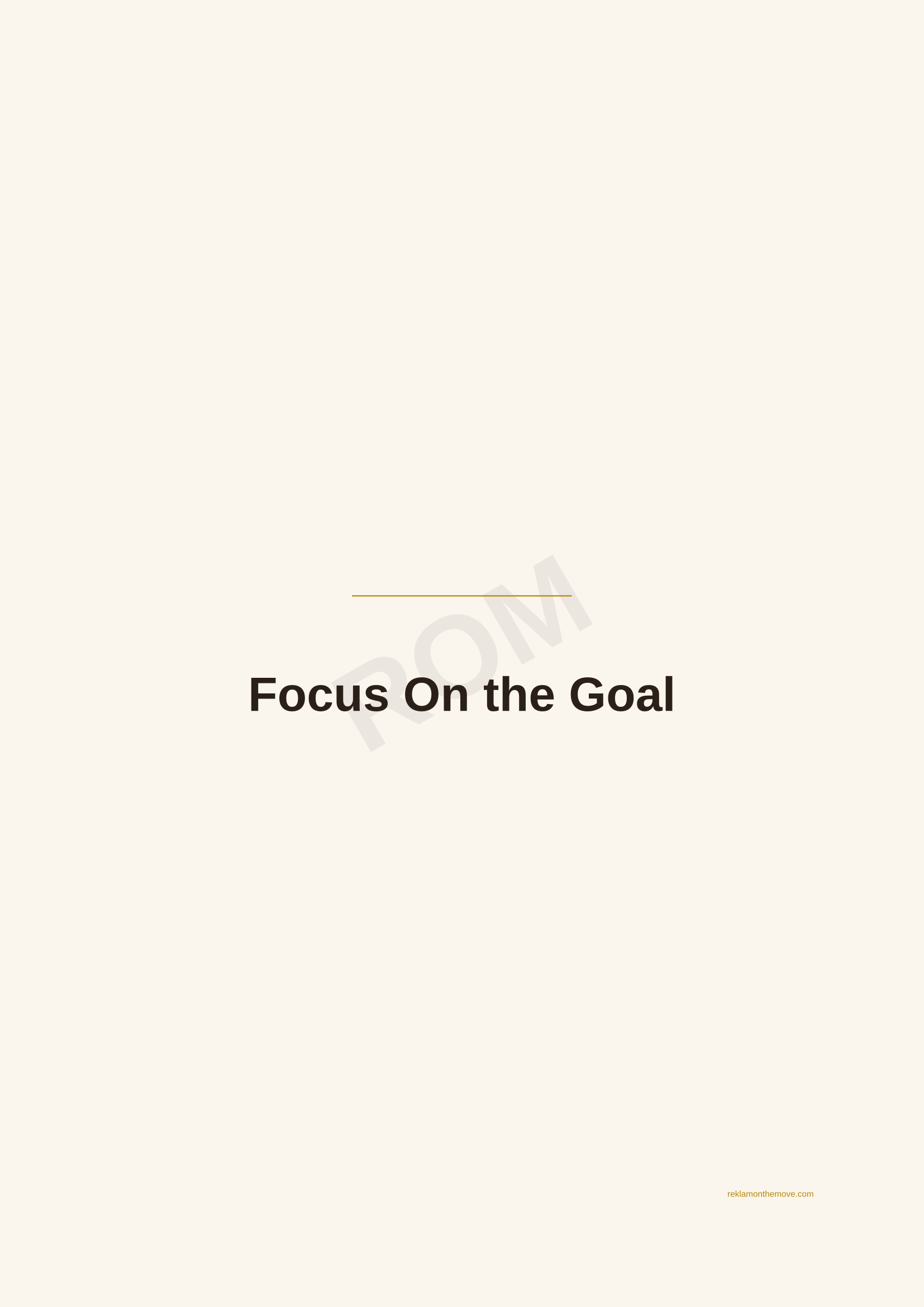 Focus On the Goal · Espresso — ROM dijital ürün önizlemesi (filigranlı)
