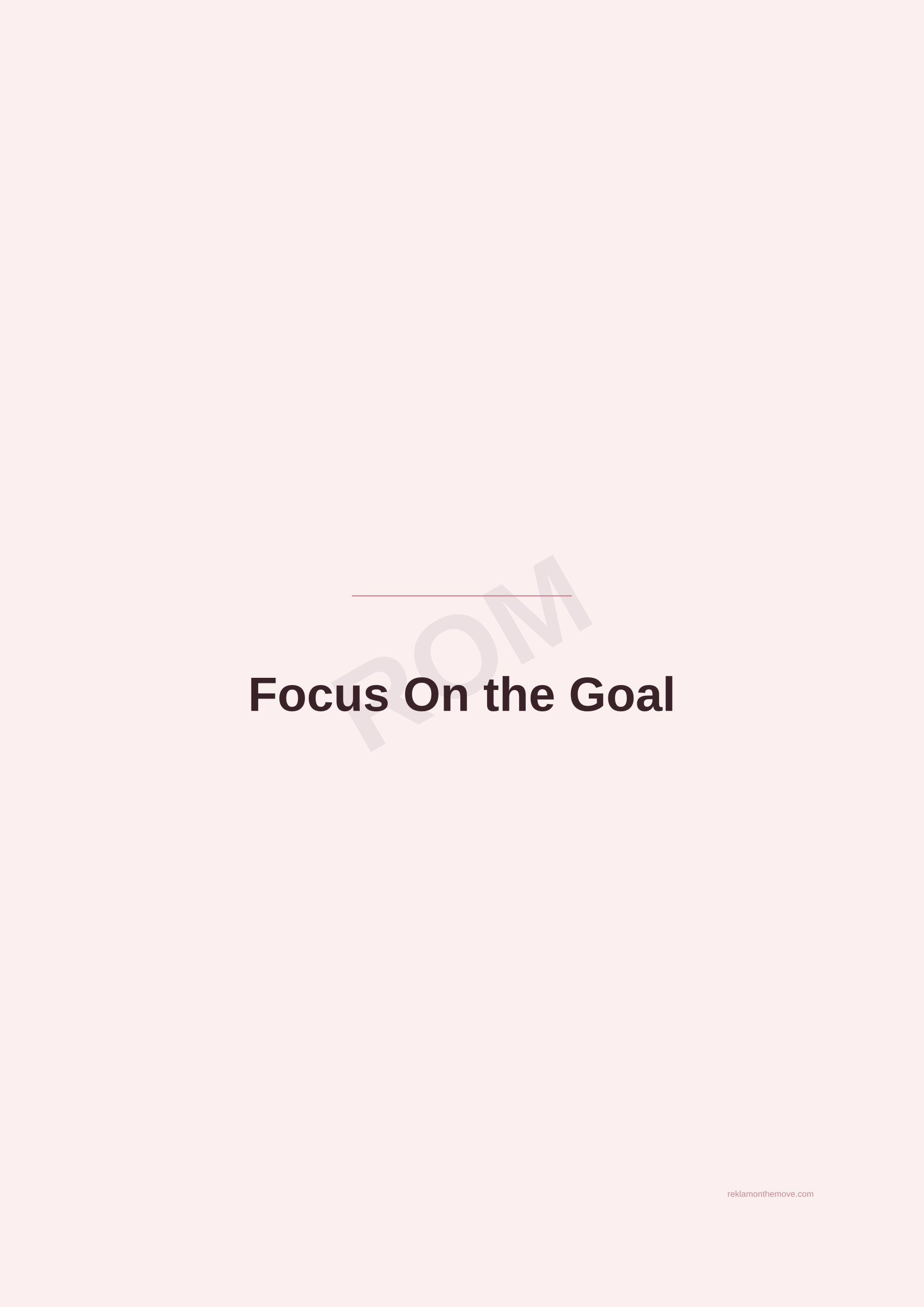 Focus On the Goal · Gül — ROM dijital ürün önizlemesi (filigranlı)