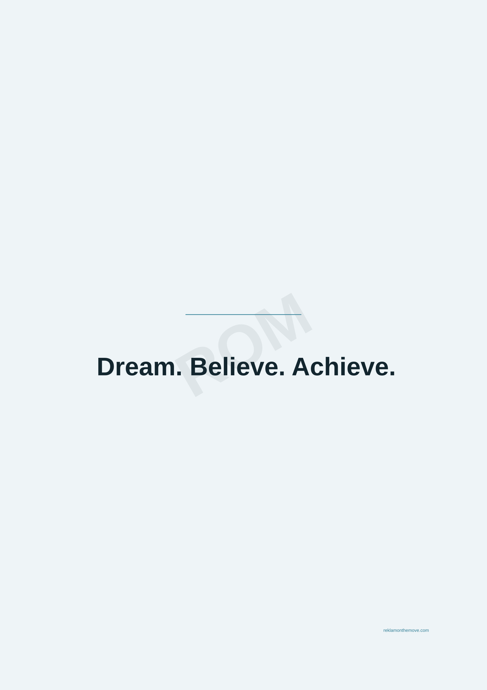 Dream. Believe. Achieve. · Okyanus — ROM dijital ürün önizlemesi (filigranlı)