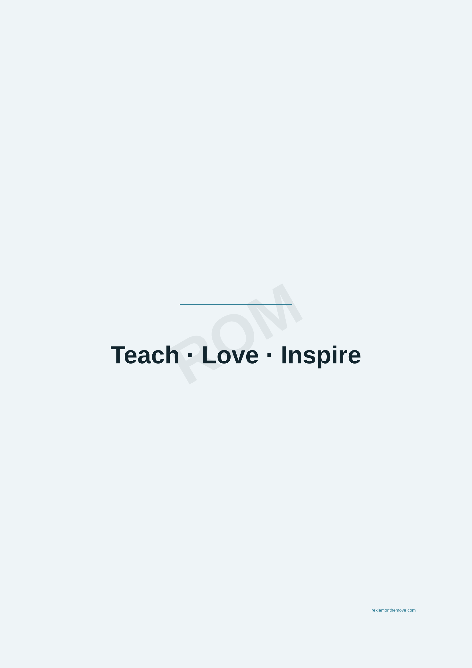 Teach · Love · Inspire · Okyanus — ROM dijital ürün önizlemesi (filigranlı)