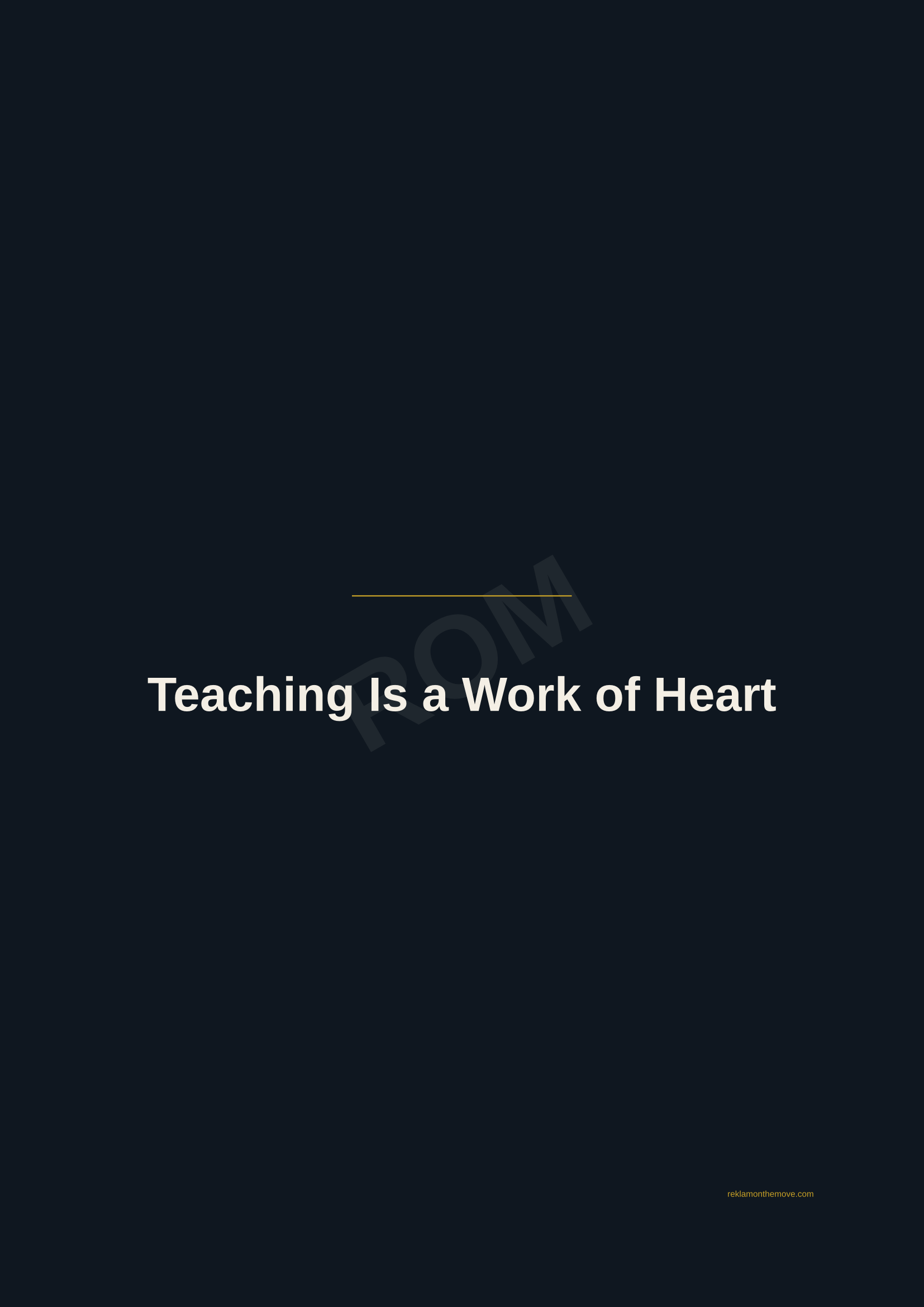 Teaching Is a Work of Heart · Gece — ROM dijital ürün önizlemesi (filigranlı)