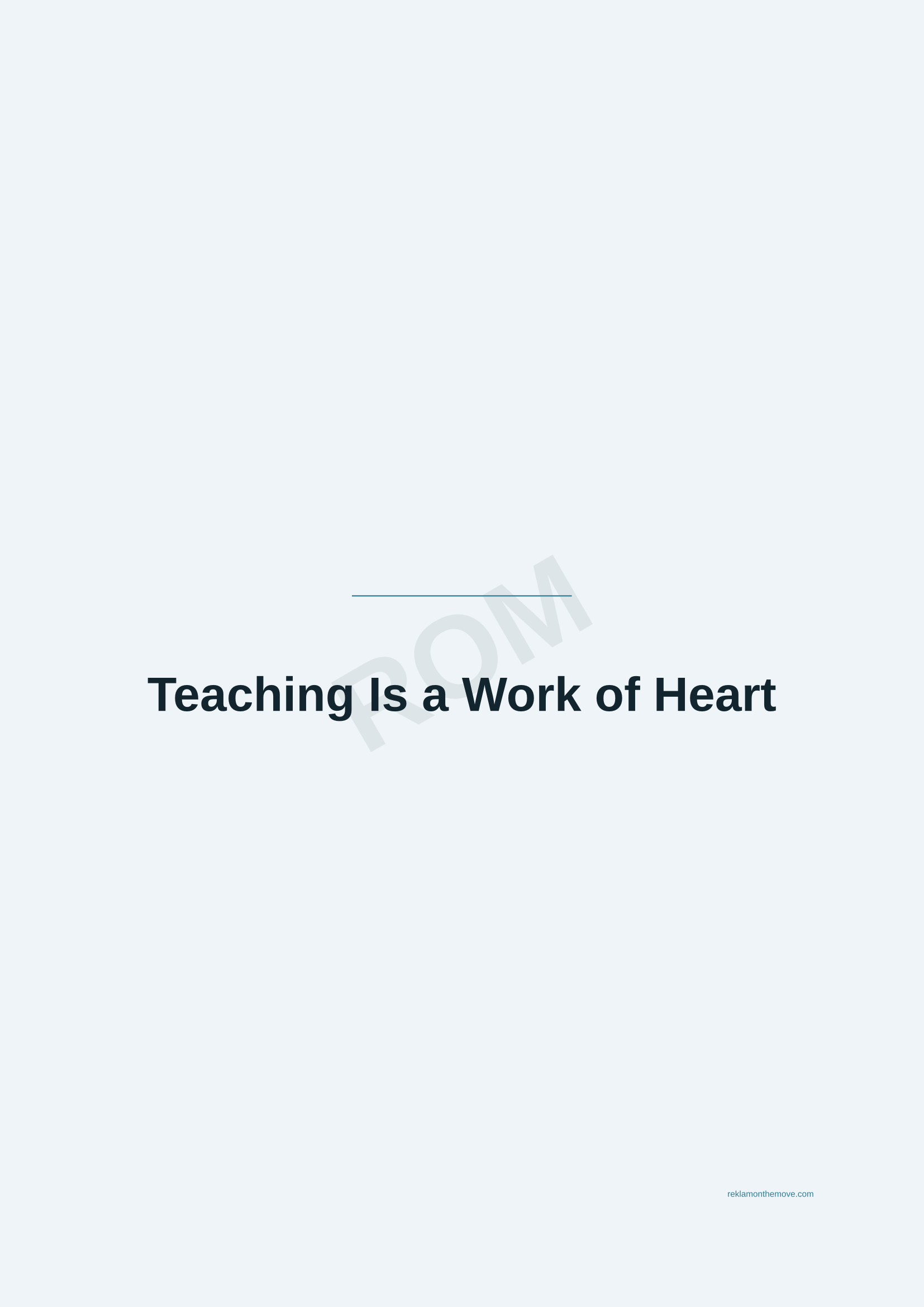 Teaching Is a Work of Heart · Okyanus — ROM dijital ürün önizlemesi (filigranlı)