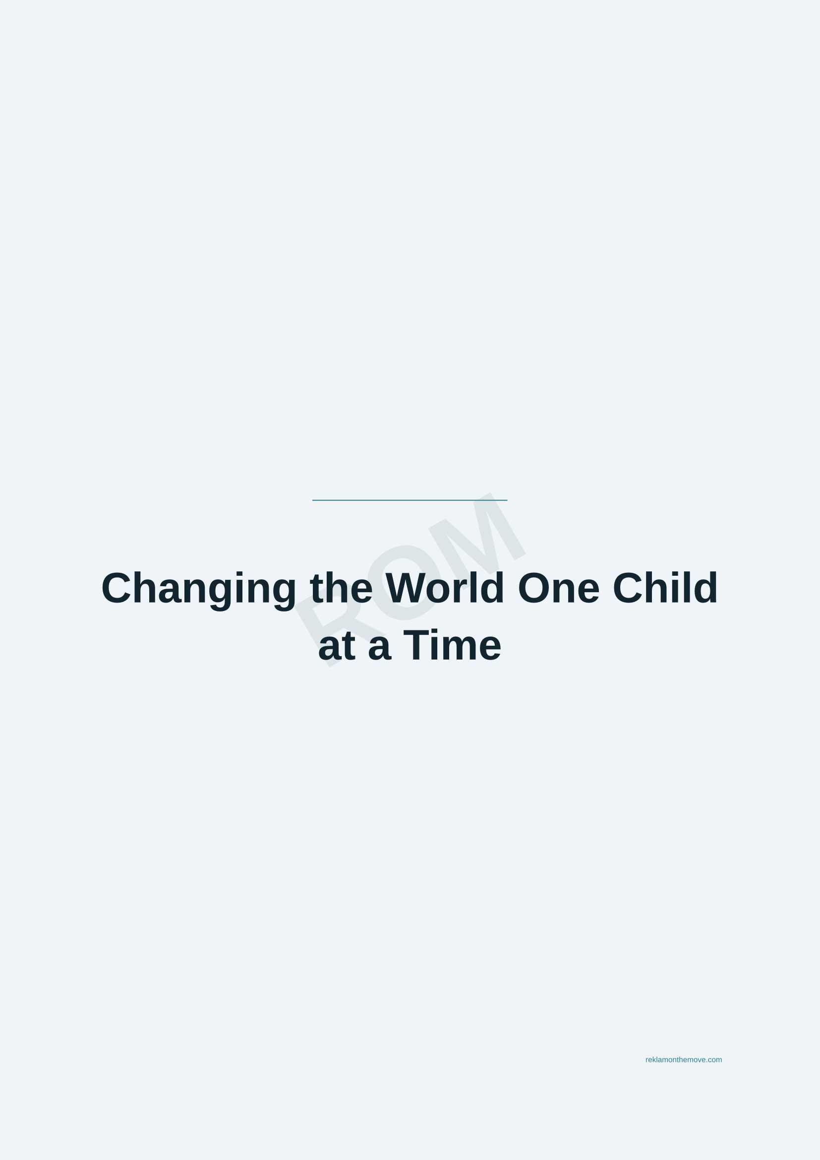Changing the World One Child at a Time · Okyanus — ROM dijital ürün önizlemesi (filigranlı)