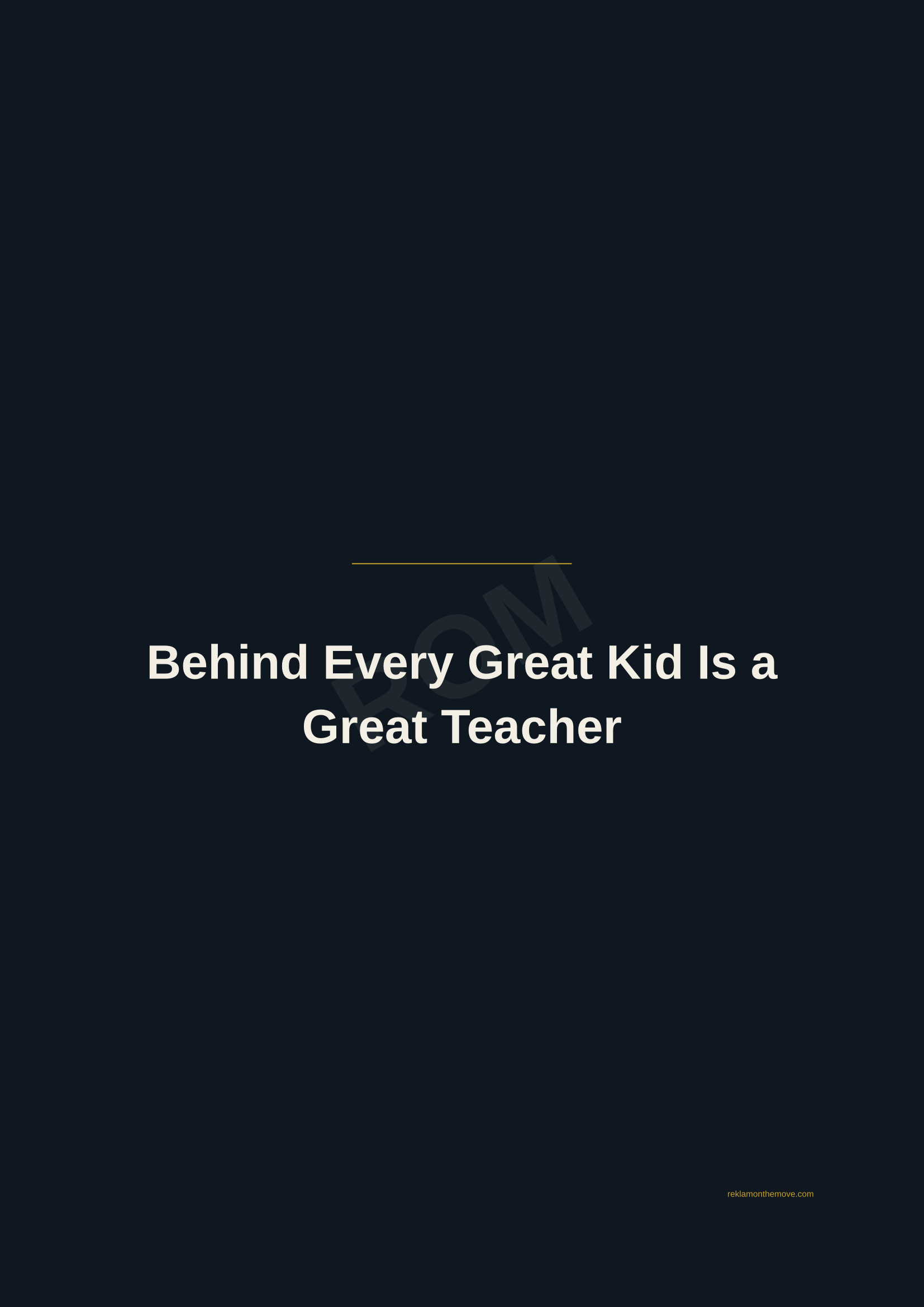 Behind Every Great Kid Is a Great Teacher · Gece — ROM dijital ürün önizlemesi (filigranlı)