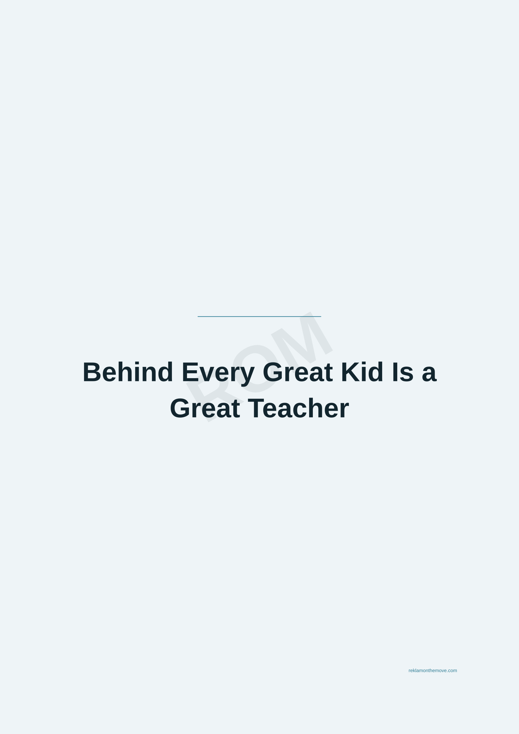 Behind Every Great Kid Is a Great Teacher · Okyanus — ROM dijital ürün önizlemesi (filigranlı)