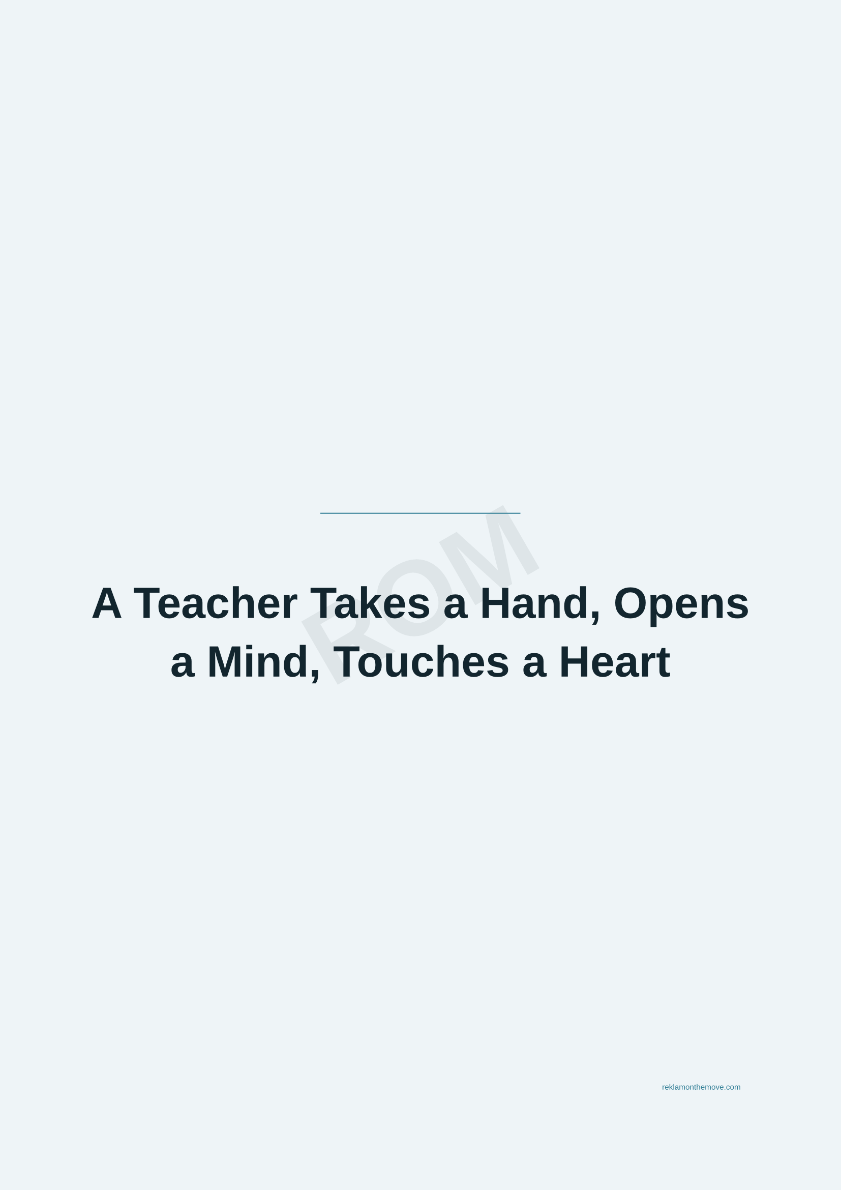 A Teacher Takes a Hand, Opens a Mind, Touches a Heart · Okyanus — ROM dijital ürün önizlemesi (filigranlı)