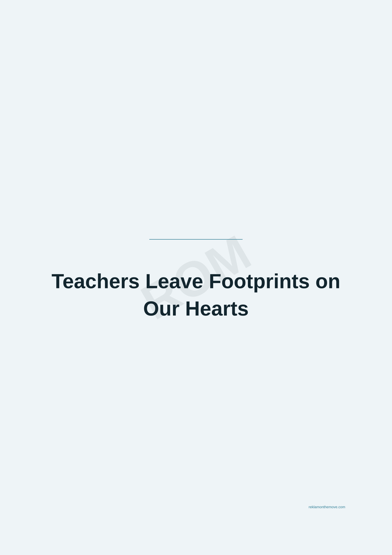 Teachers Leave Footprints on Our Hearts · Okyanus — ROM dijital ürün önizlemesi (filigranlı)