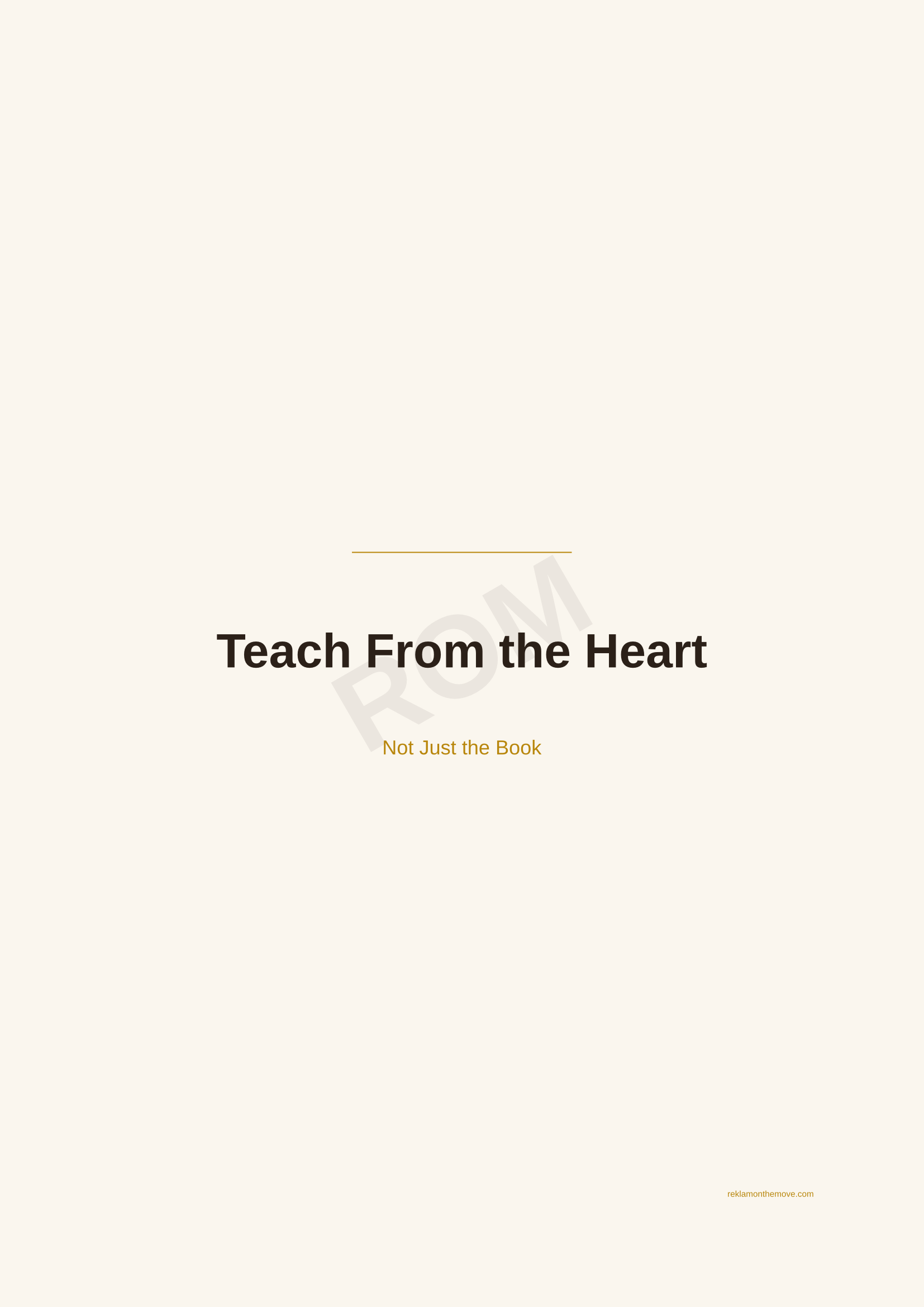 Teach From the Heart · Espresso — ROM dijital ürün önizlemesi (filigranlı)