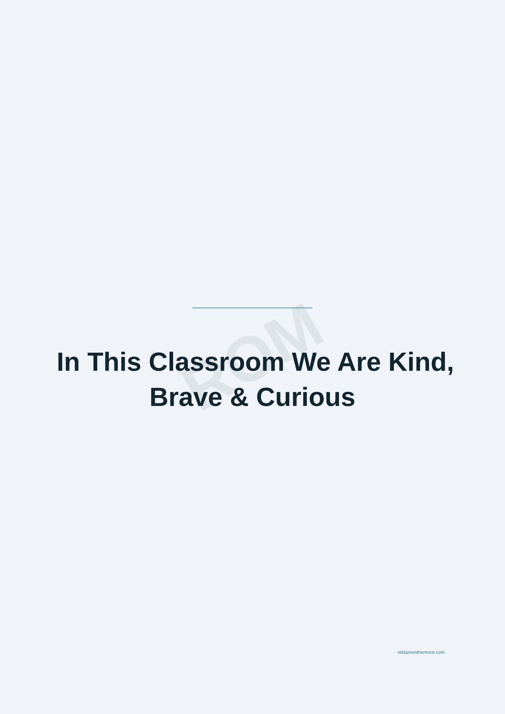 In This Classroom We Are Kind, Brave & Curious · Okyanus — ROM dijital ürün önizlemesi (filigranlı)