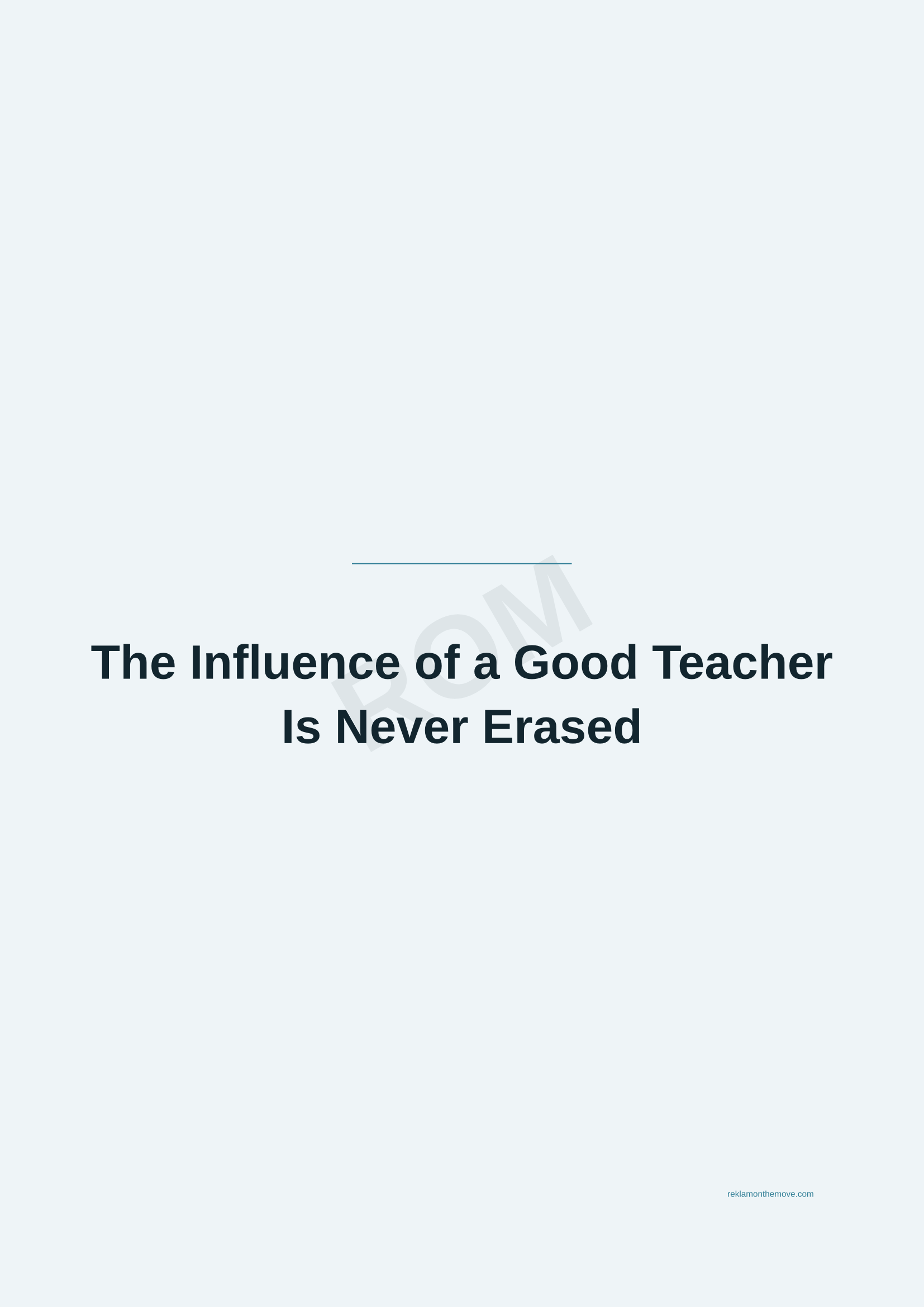 The Influence of a Good Teacher Is Never Erased · Okyanus — ROM dijital ürün önizlemesi (filigranlı)