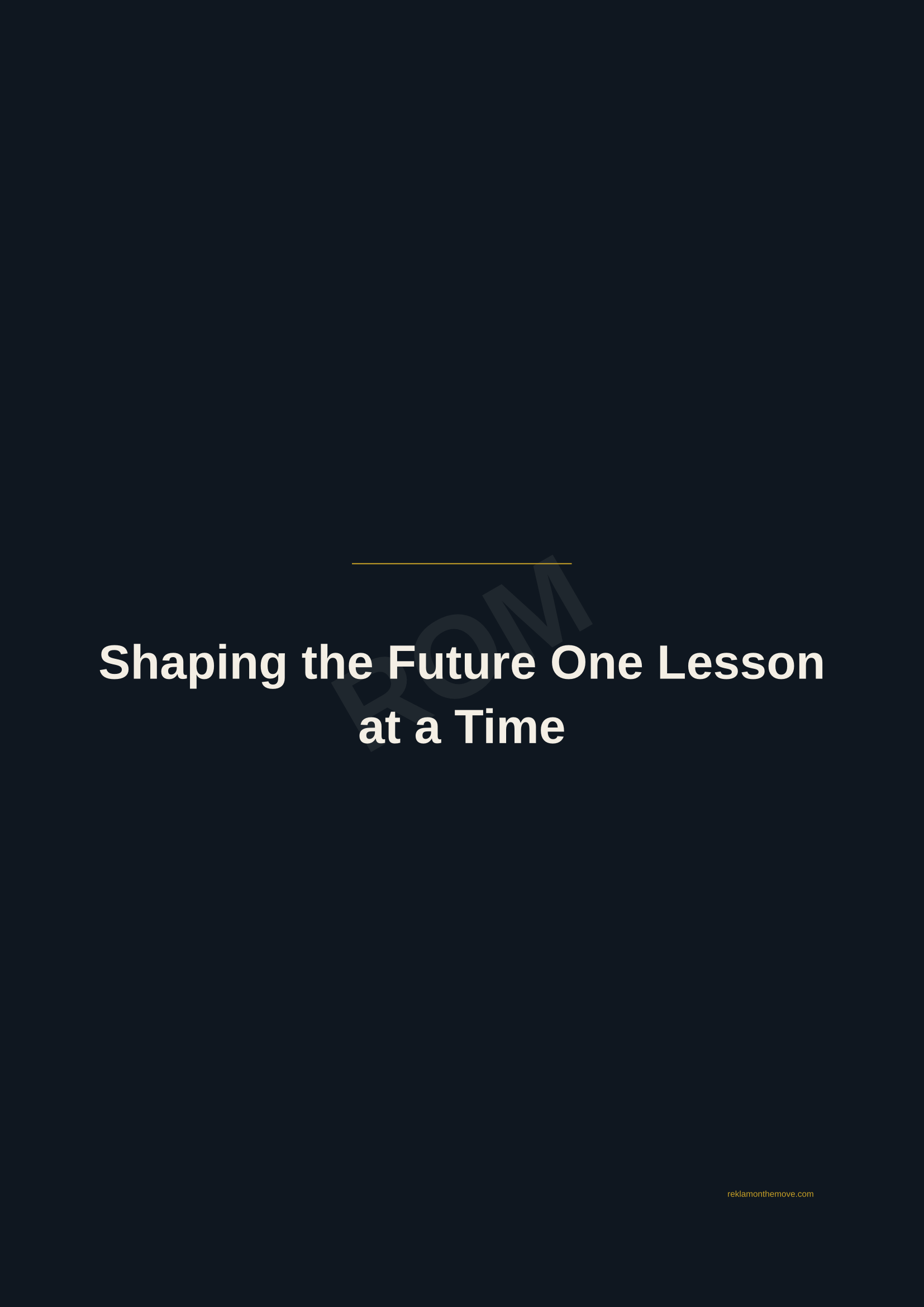Shaping the Future One Lesson at a Time · Gece — ROM dijital ürün önizlemesi (filigranlı)