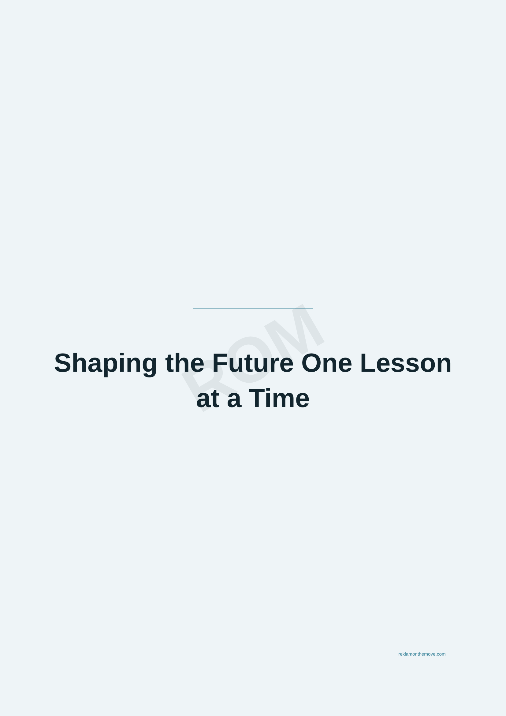 Shaping the Future One Lesson at a Time · Okyanus — ROM dijital ürün önizlemesi (filigranlı)