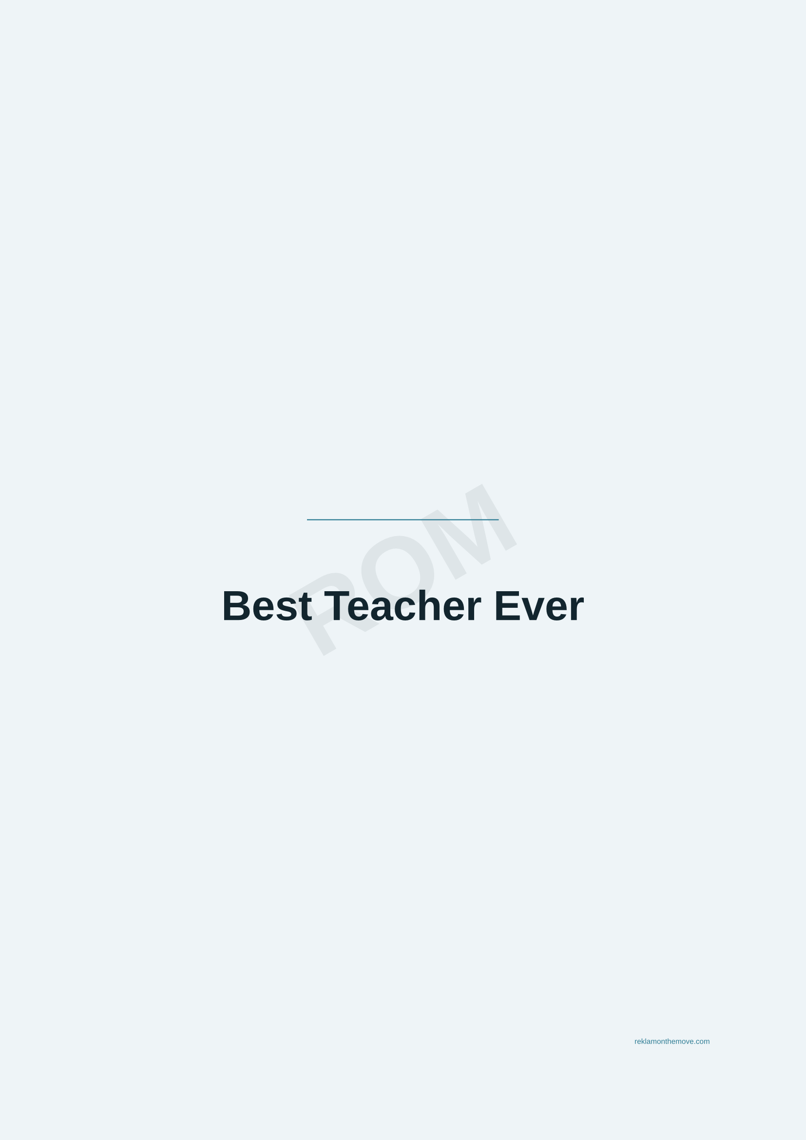 Best Teacher Ever · Okyanus — ROM dijital ürün önizlemesi (filigranlı)