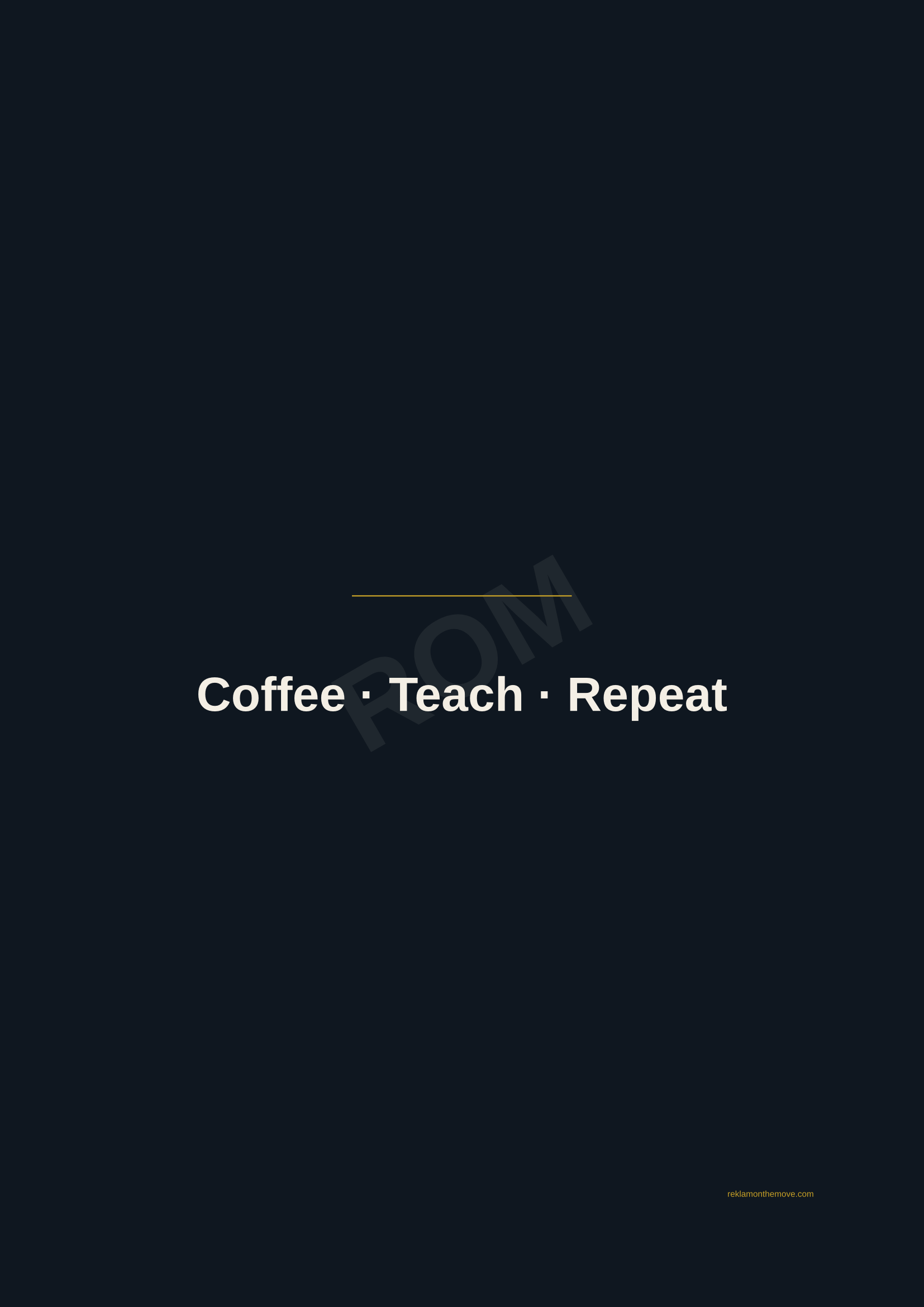 Coffee · Teach · Repeat · Gece — ROM dijital ürün önizlemesi (filigranlı)
