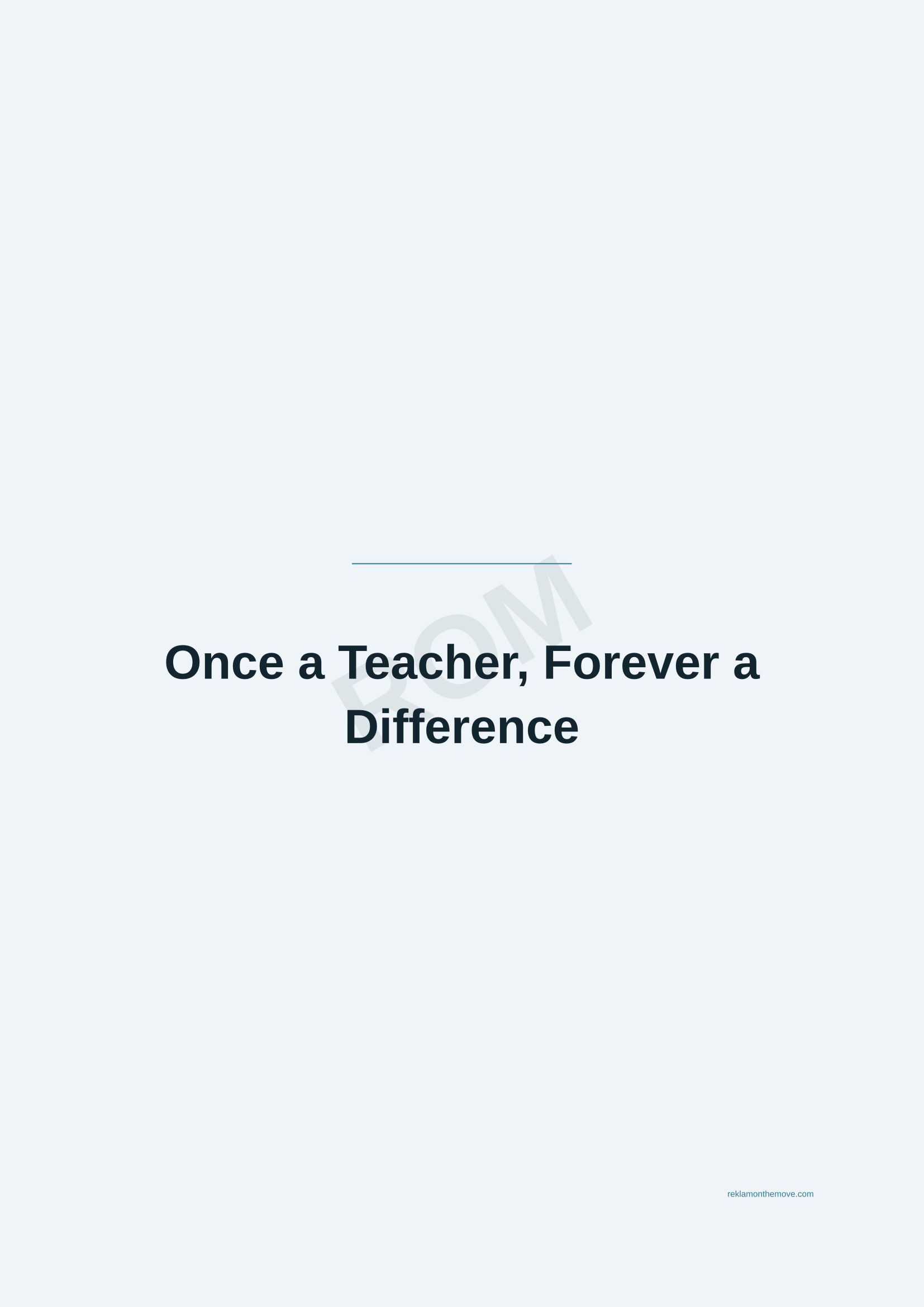 Once a Teacher, Forever a Difference · Okyanus — ROM dijital ürün önizlemesi (filigranlı)