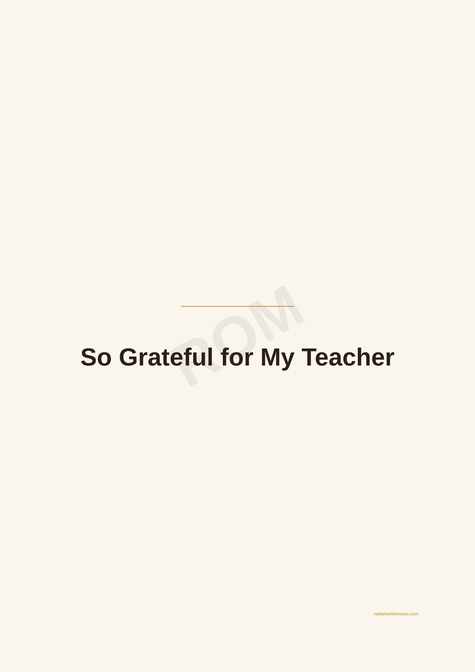 So Grateful for My Teacher · Espresso — ROM dijital ürün önizlemesi (filigranlı)