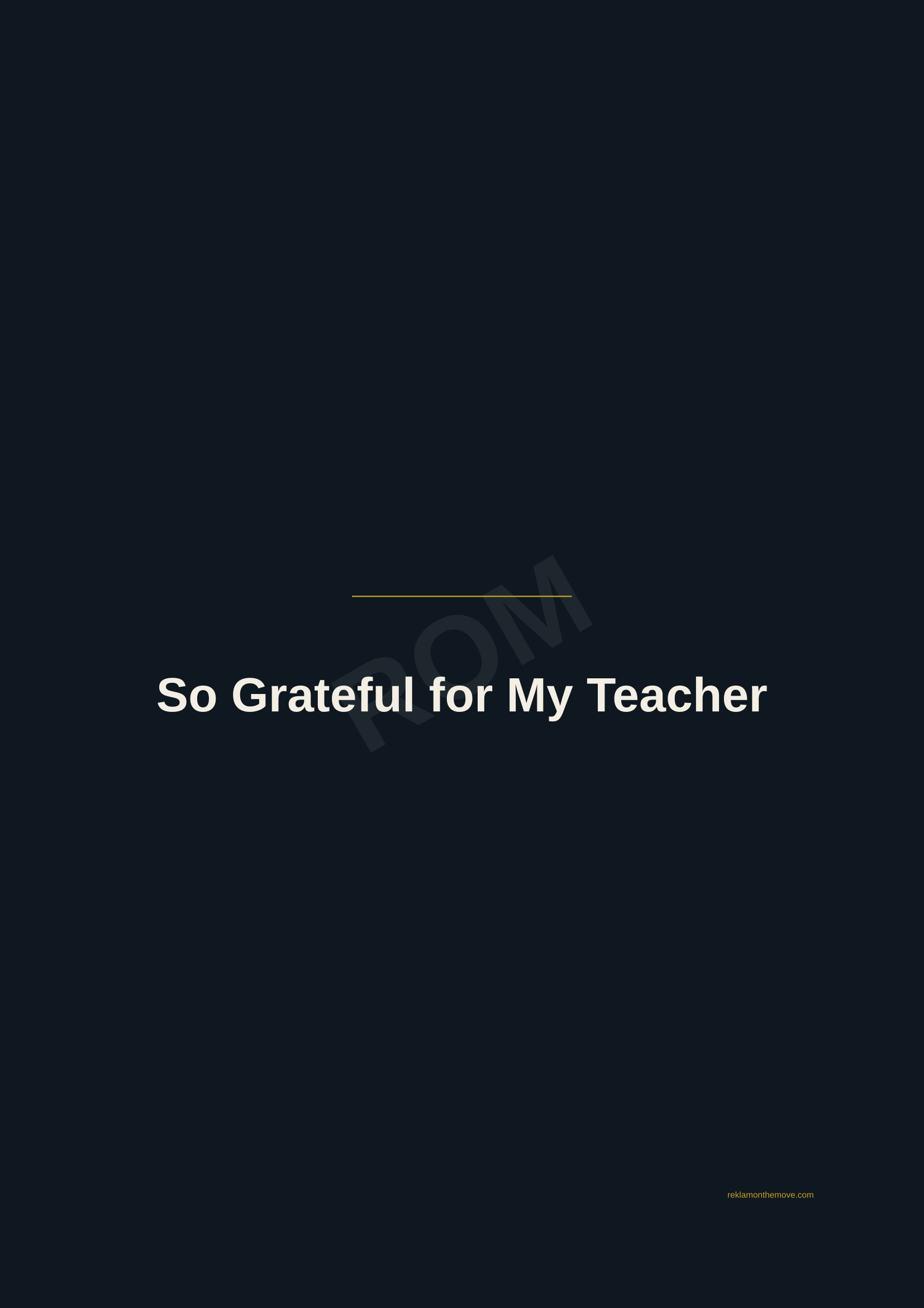 So Grateful for My Teacher · Gece — ROM dijital ürün önizlemesi (filigranlı)