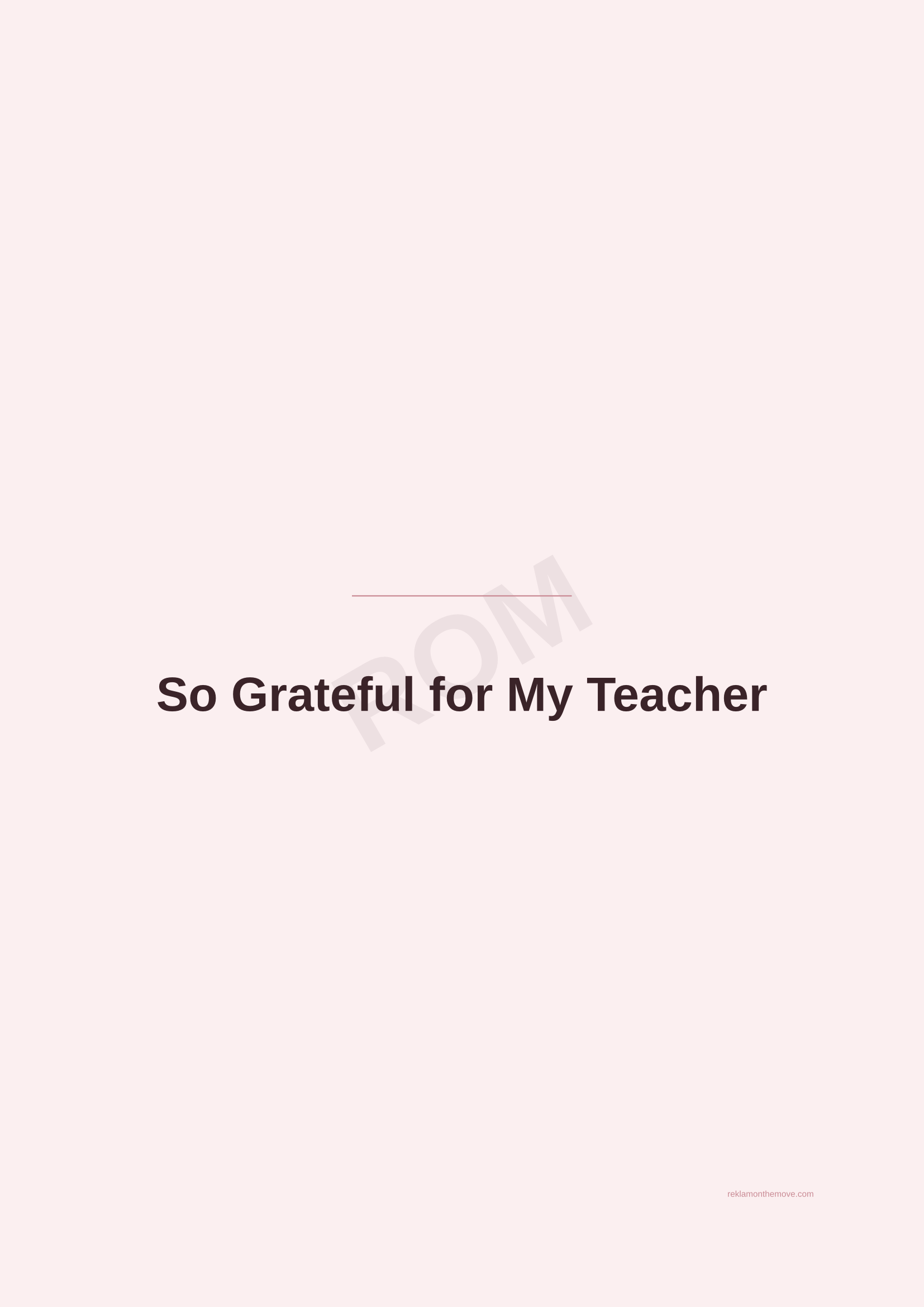 So Grateful for My Teacher · Gül — ROM dijital ürün önizlemesi (filigranlı)