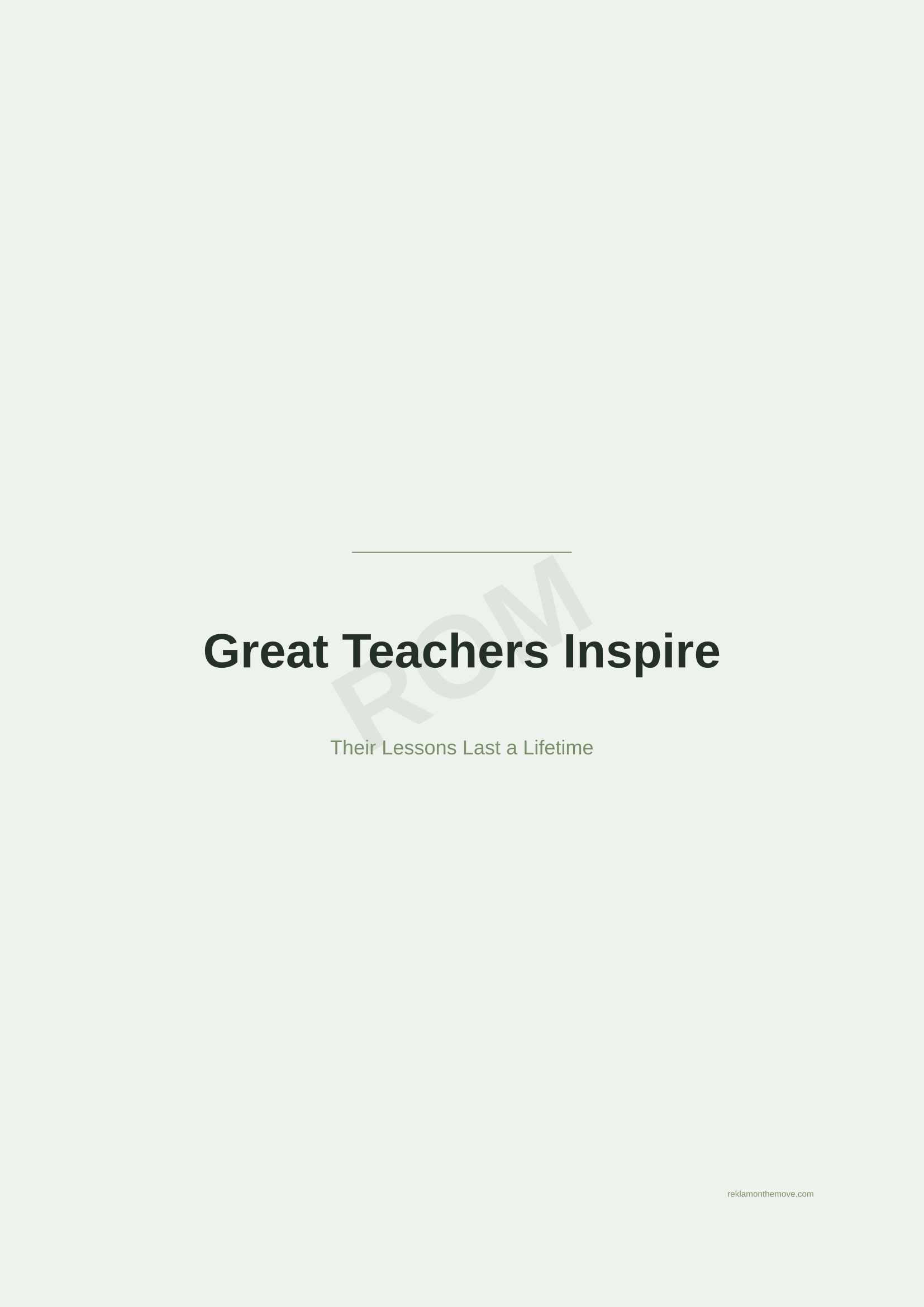 Great Teachers Inspire · Adaçayı — ROM dijital ürün önizlemesi (filigranlı)