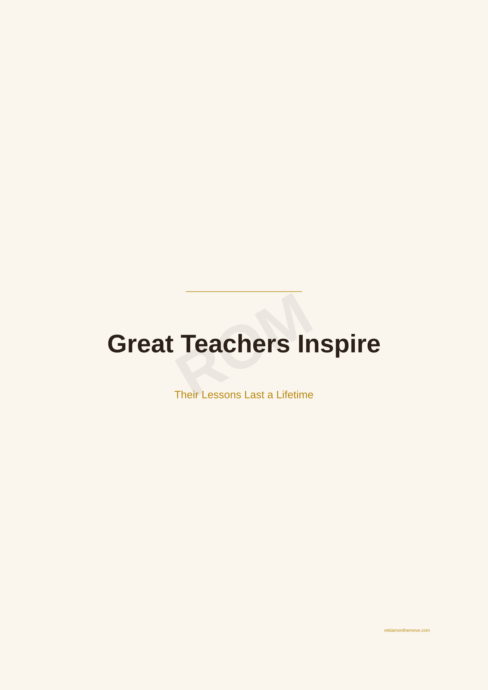 Great Teachers Inspire · Espresso — ROM dijital ürün önizlemesi (filigranlı)