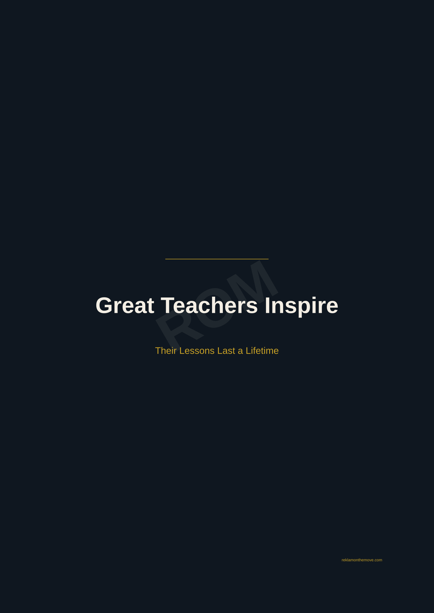 Great Teachers Inspire · Gece — ROM dijital ürün önizlemesi (filigranlı)