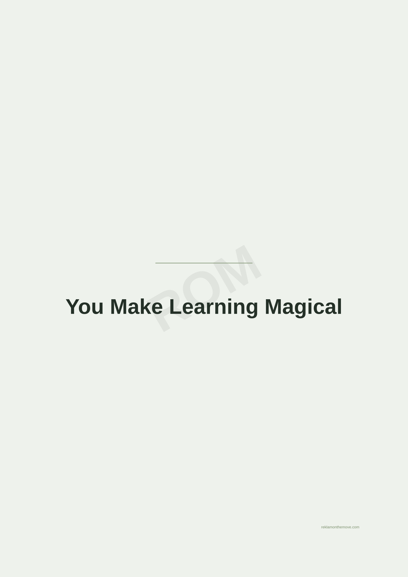 You Make Learning Magical · Adaçayı — ROM dijital ürün önizlemesi (filigranlı)