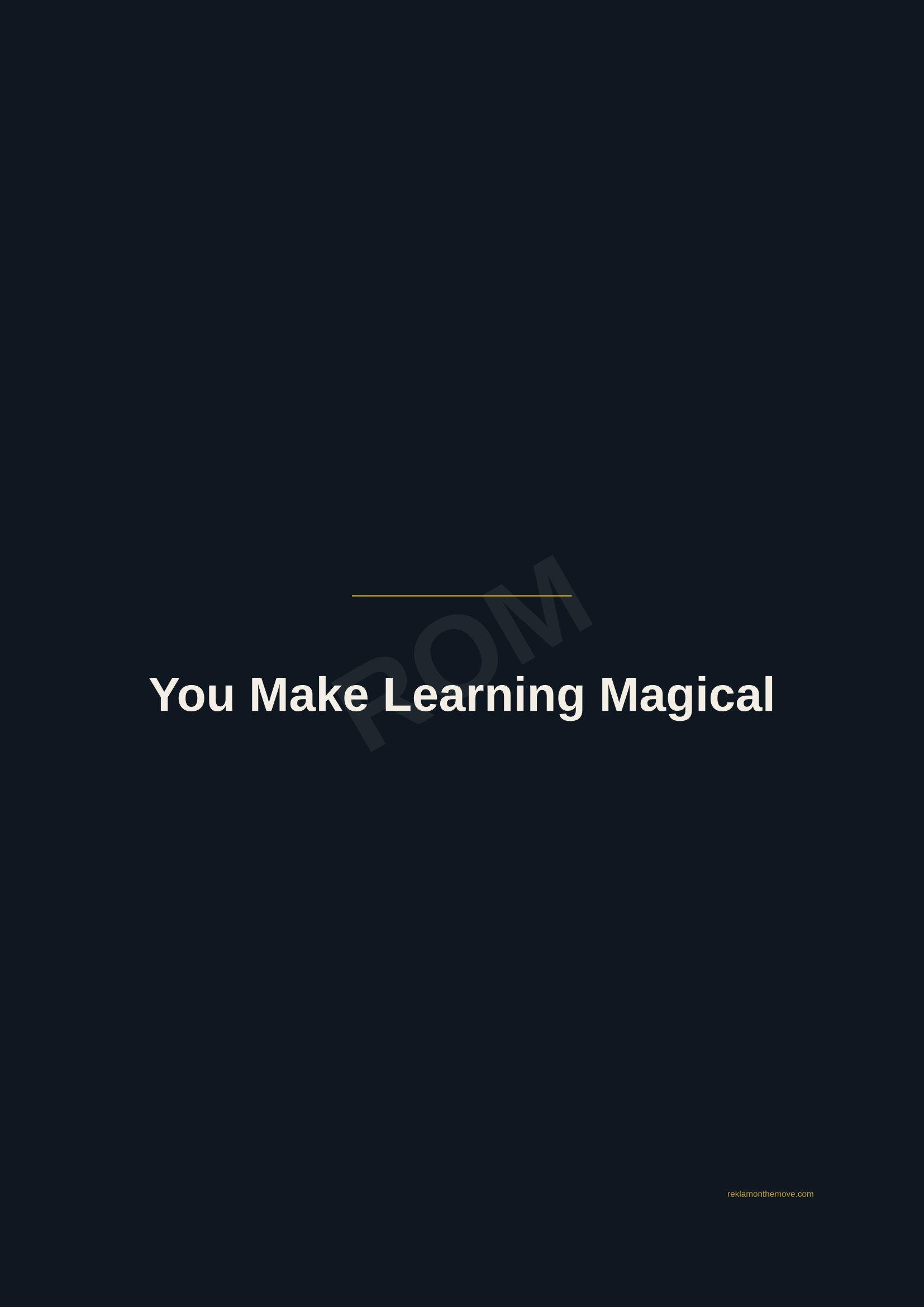 You Make Learning Magical · Gece — ROM dijital ürün önizlemesi (filigranlı)