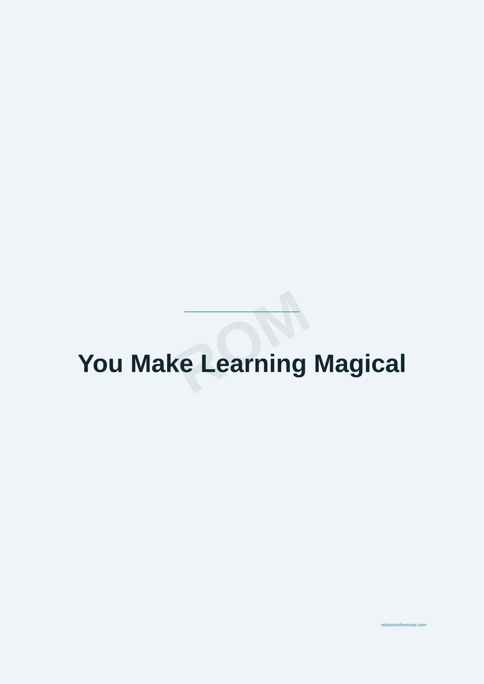 You Make Learning Magical · Okyanus — ROM dijital ürün önizlemesi (filigranlı)