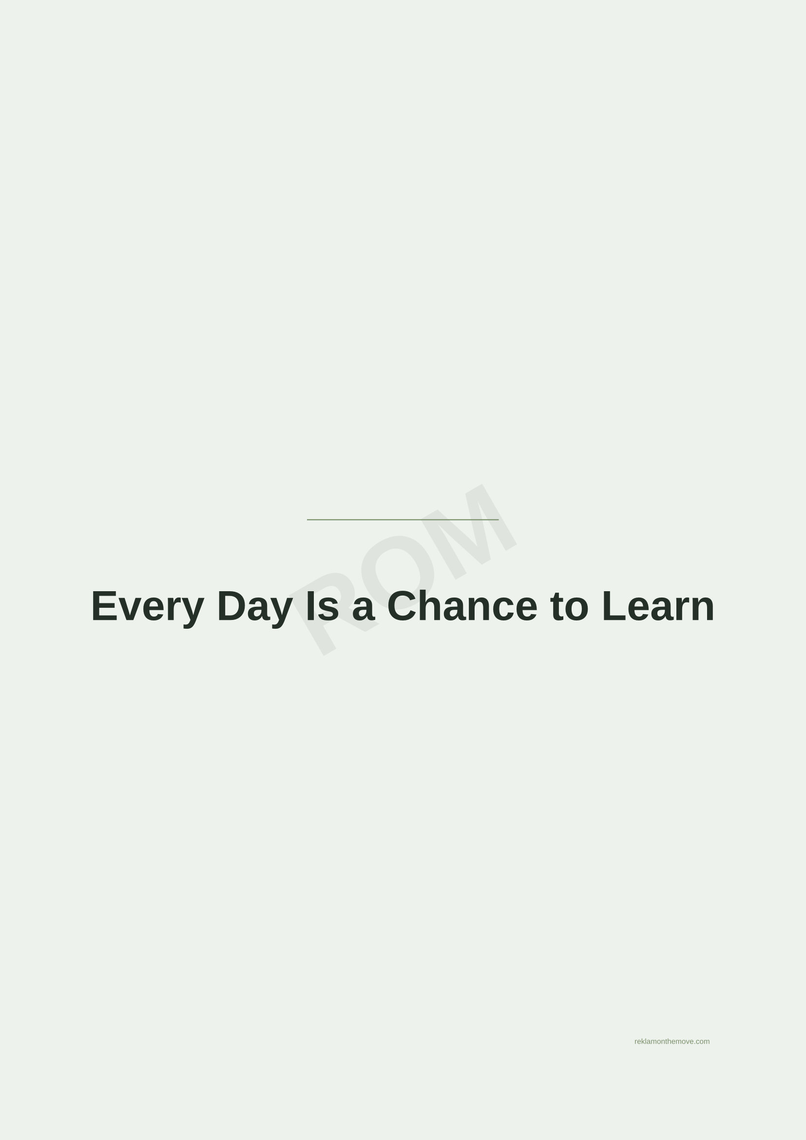 Every Day Is a Chance to Learn · Adaçayı — ROM dijital ürün önizlemesi (filigranlı)