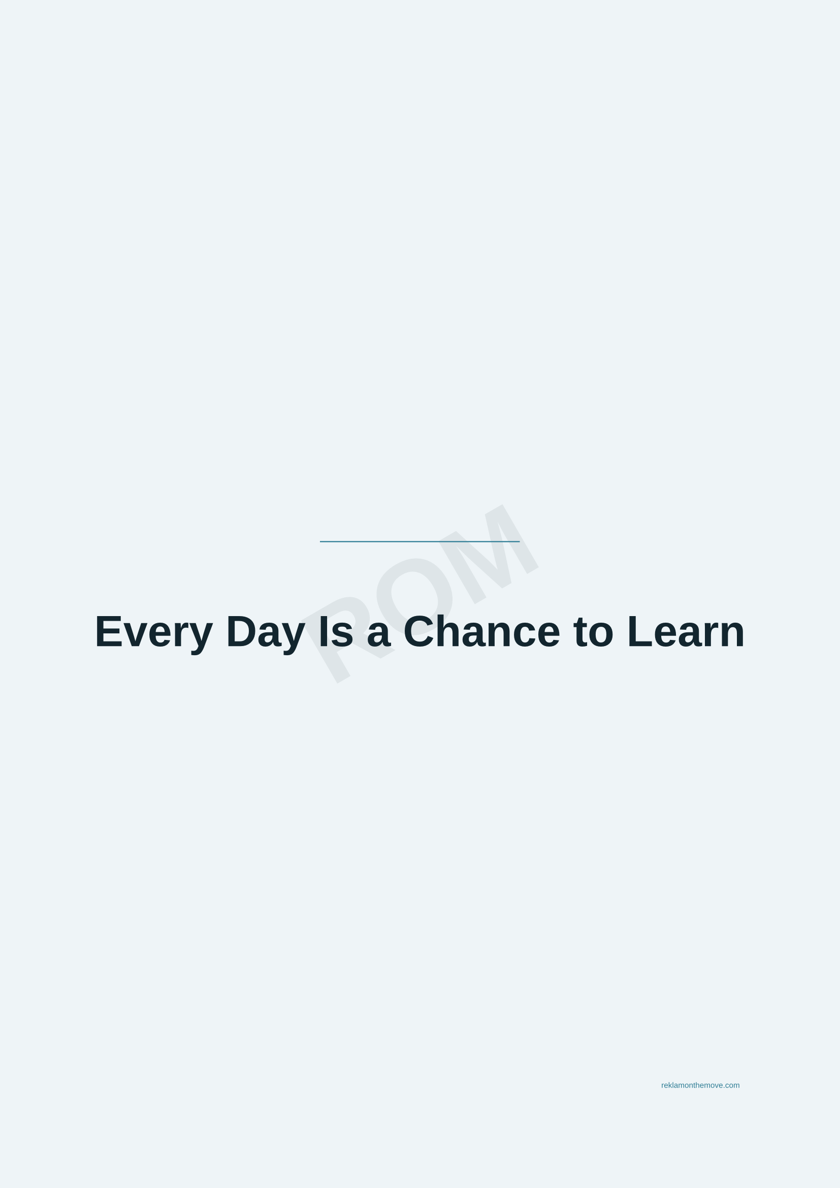 Every Day Is a Chance to Learn · Okyanus — ROM dijital ürün önizlemesi (filigranlı)