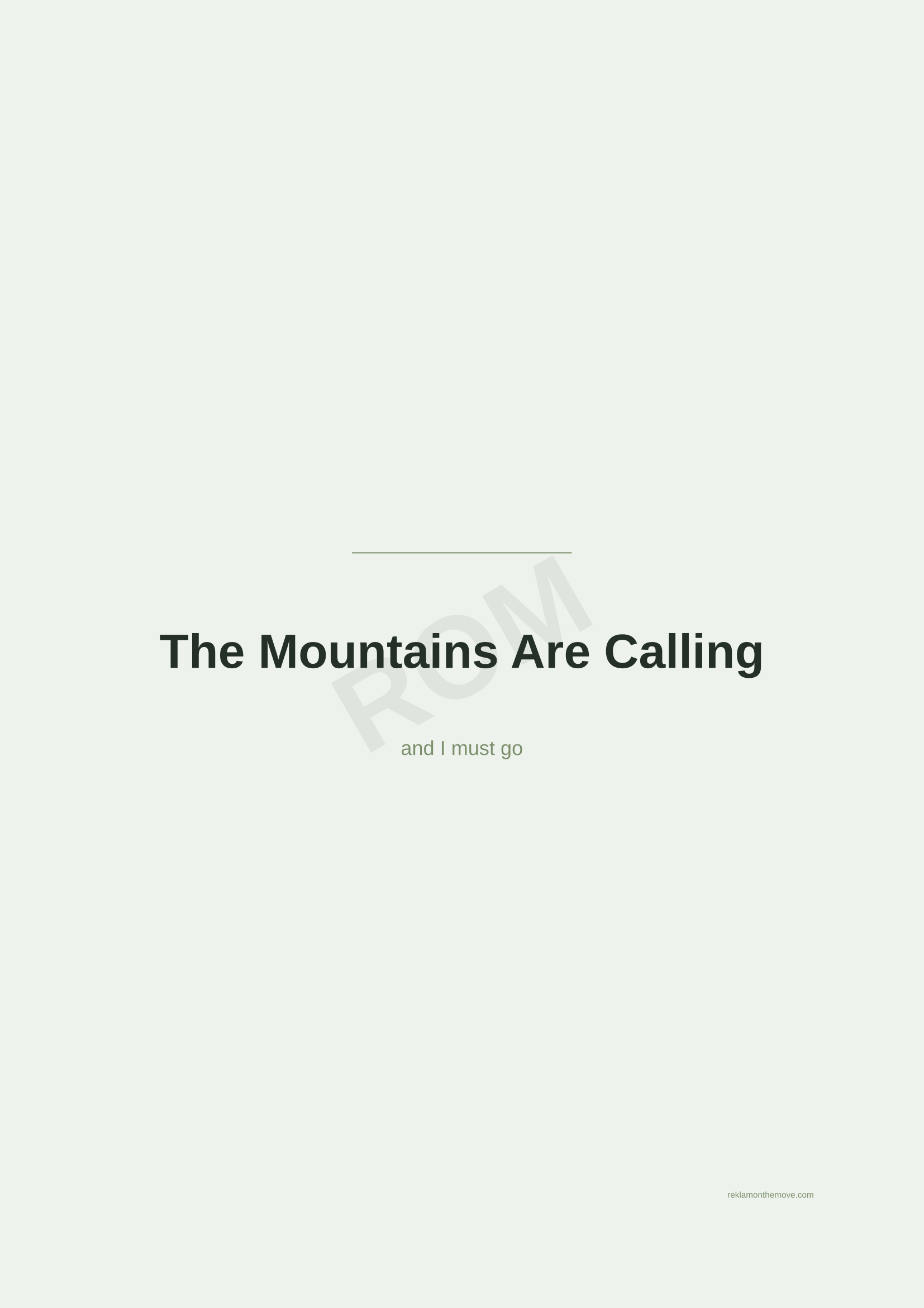 The Mountains Are Calling · Adaçayı — ROM dijital ürün önizlemesi (filigranlı)
