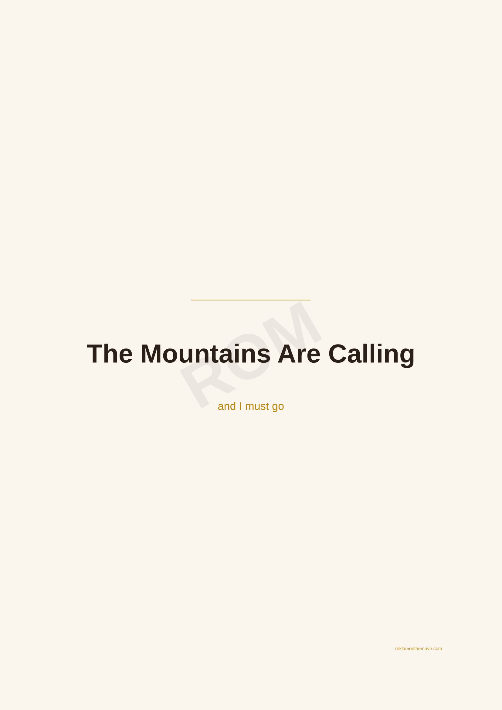 The Mountains Are Calling · Espresso — ROM dijital ürün önizlemesi (filigranlı)