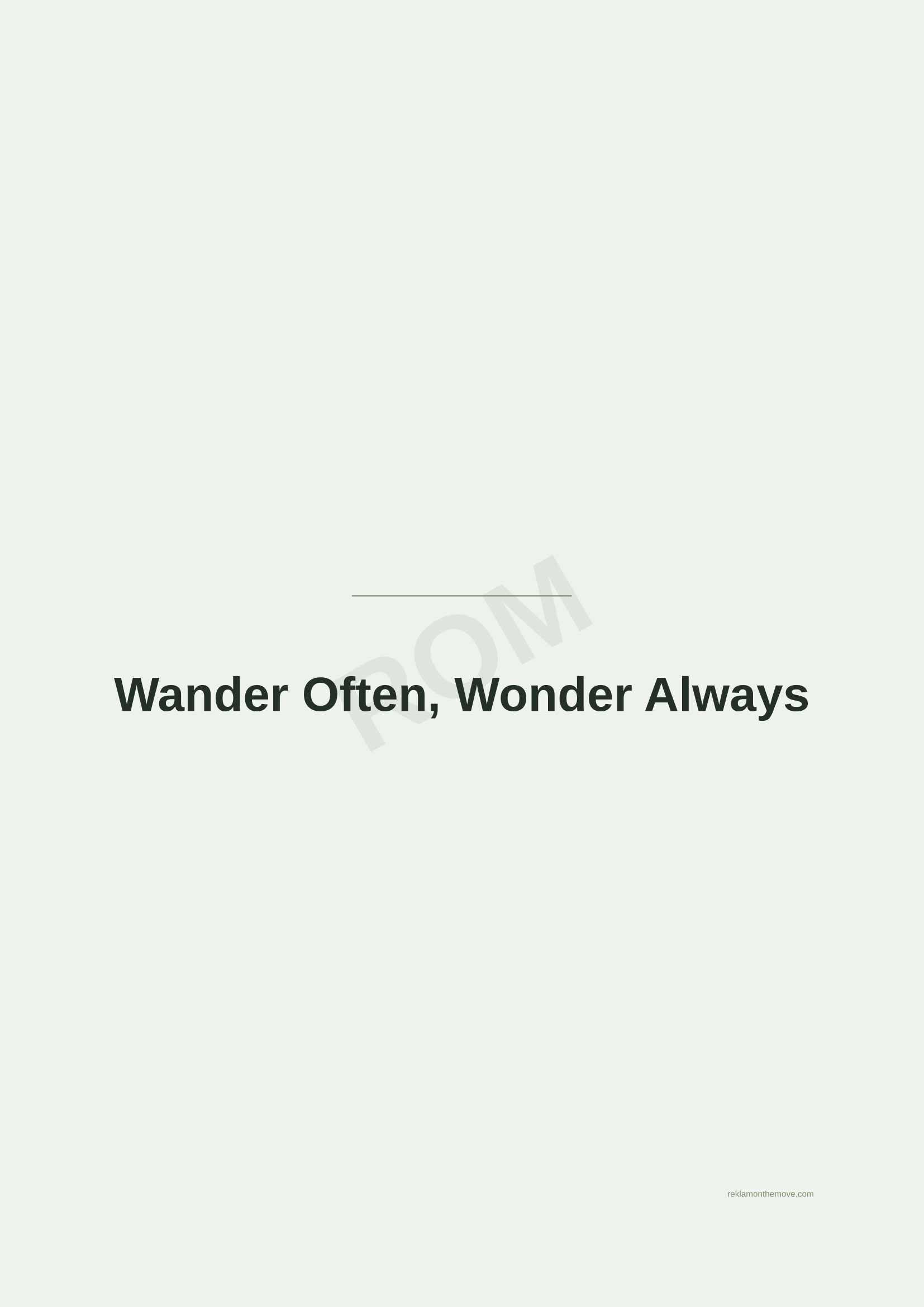 Wander Often, Wonder Always · Adaçayı — ROM dijital ürün önizlemesi (filigranlı)
