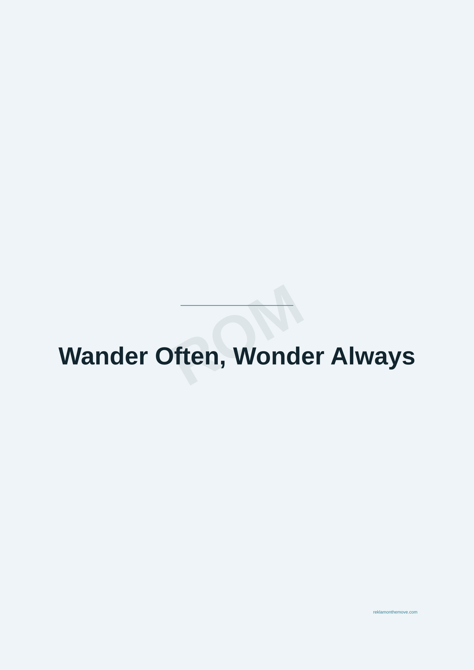 Wander Often, Wonder Always · Okyanus — ROM dijital ürün önizlemesi (filigranlı)