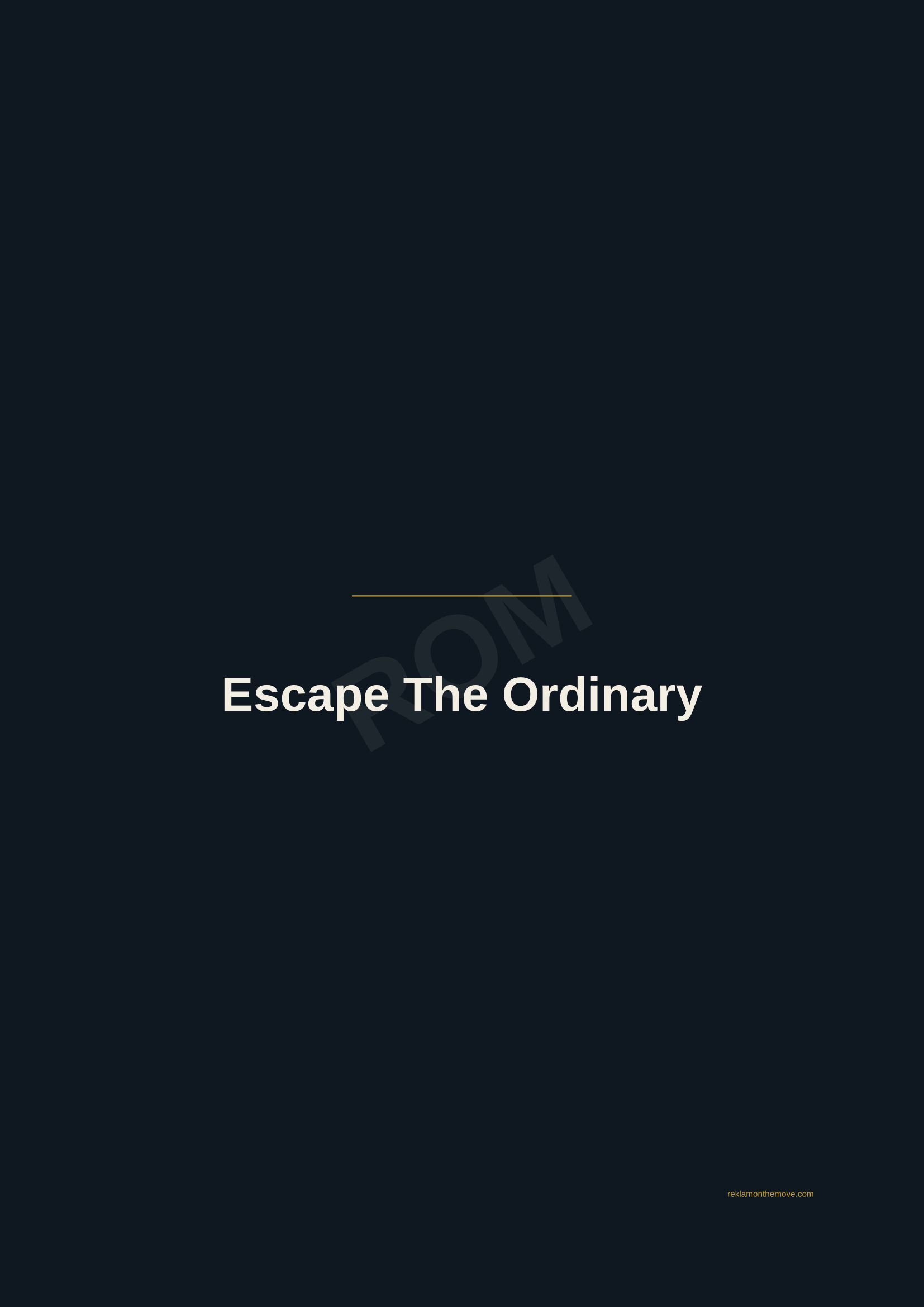 Escape The Ordinary · Gece — ROM dijital ürün önizlemesi (filigranlı)