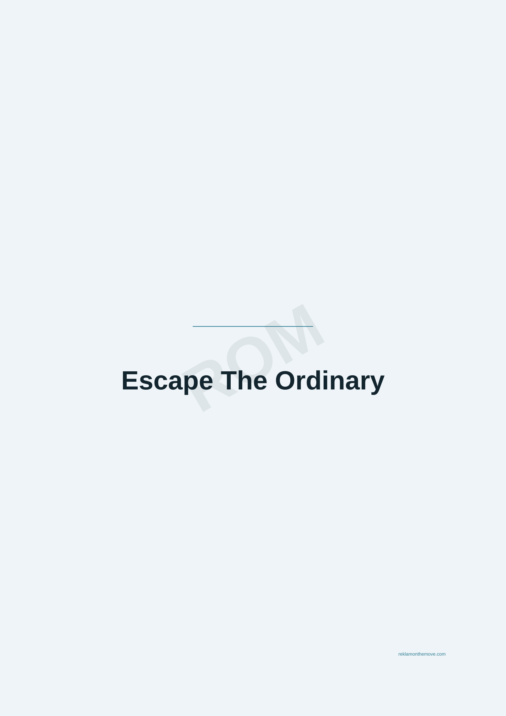 Escape The Ordinary · Okyanus — ROM dijital ürün önizlemesi (filigranlı)