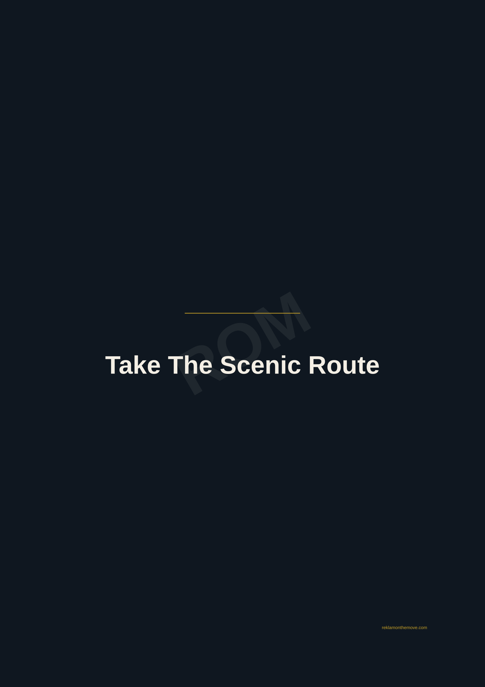 Take The Scenic Route · Gece — ROM dijital ürün önizlemesi (filigranlı)