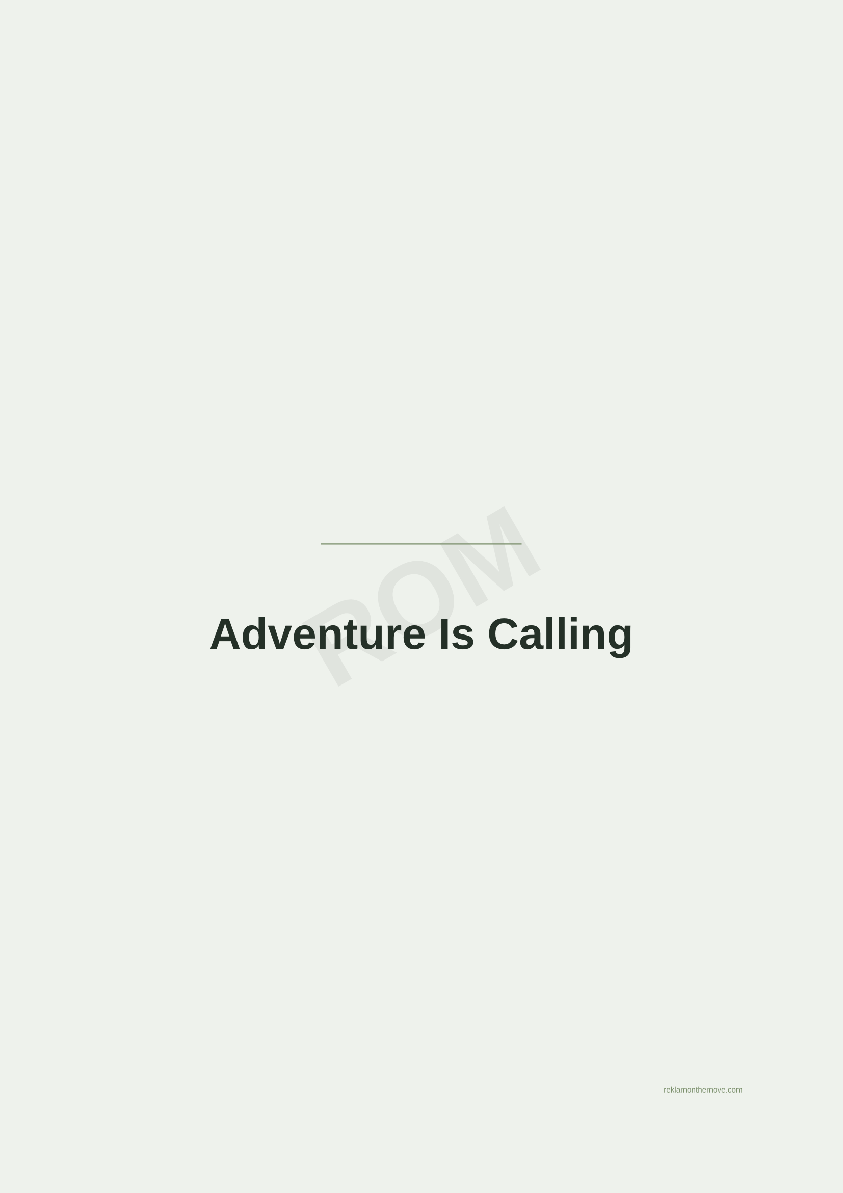 Adventure Is Calling · Adaçayı — ROM dijital ürün önizlemesi (filigranlı)