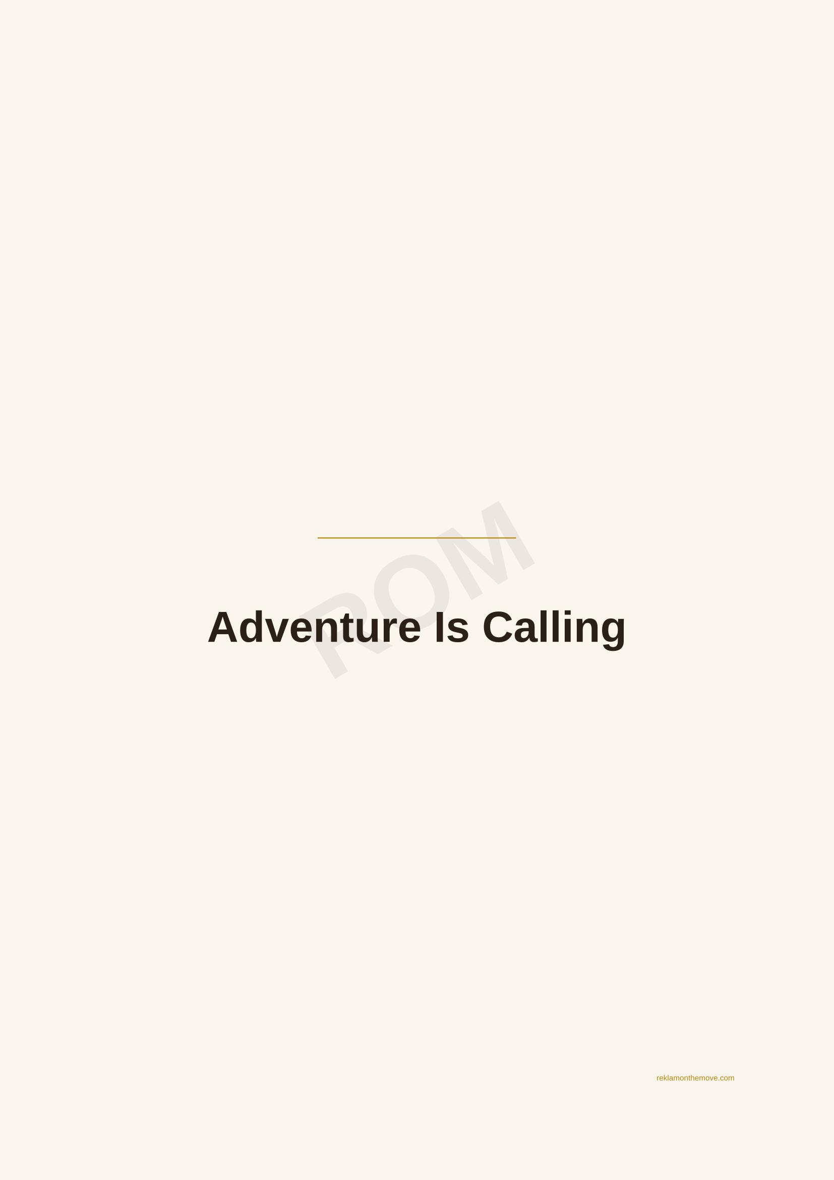 Adventure Is Calling · Espresso — ROM dijital ürün önizlemesi (filigranlı)