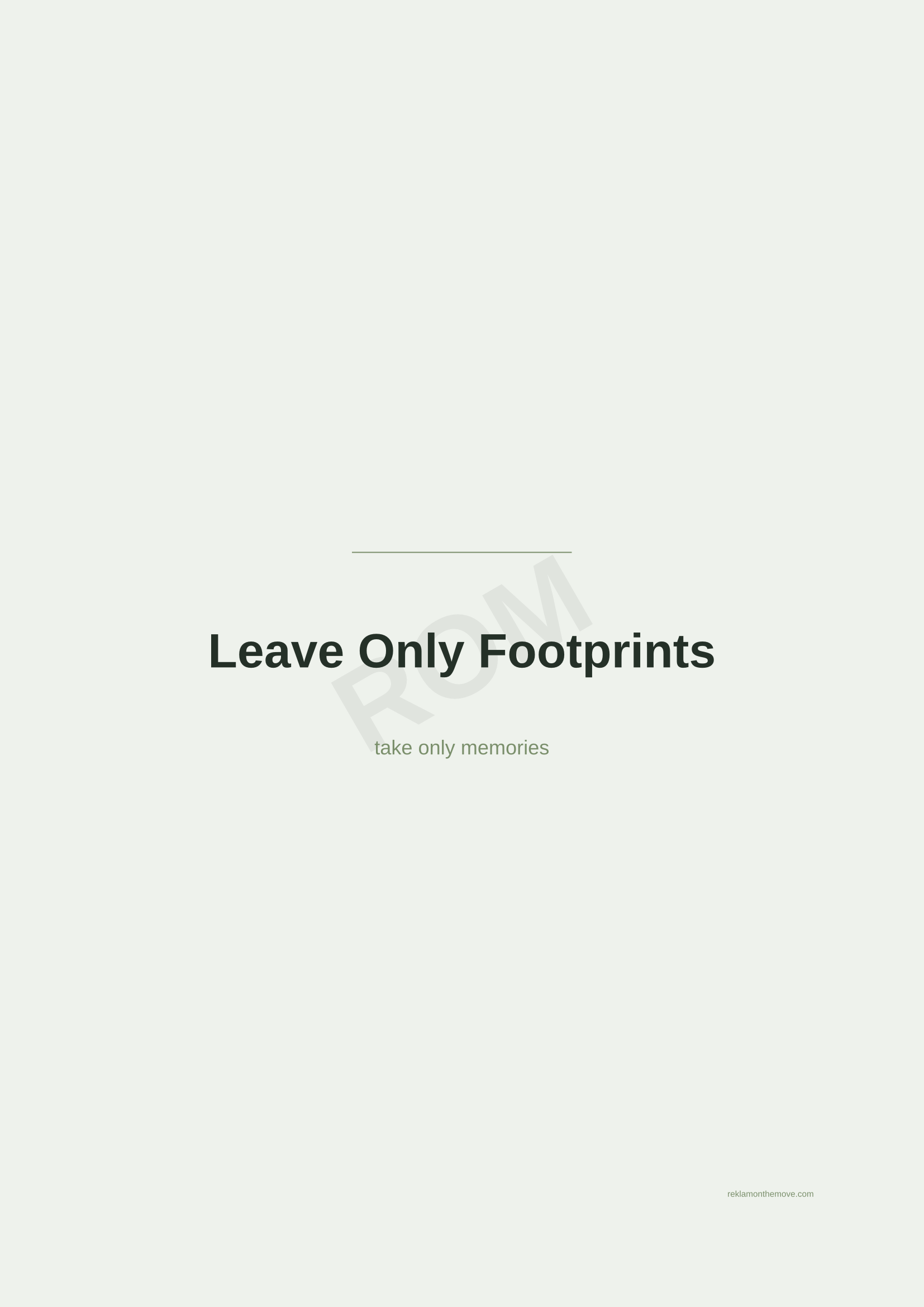 Leave Only Footprints · Adaçayı — ROM dijital ürün önizlemesi (filigranlı)