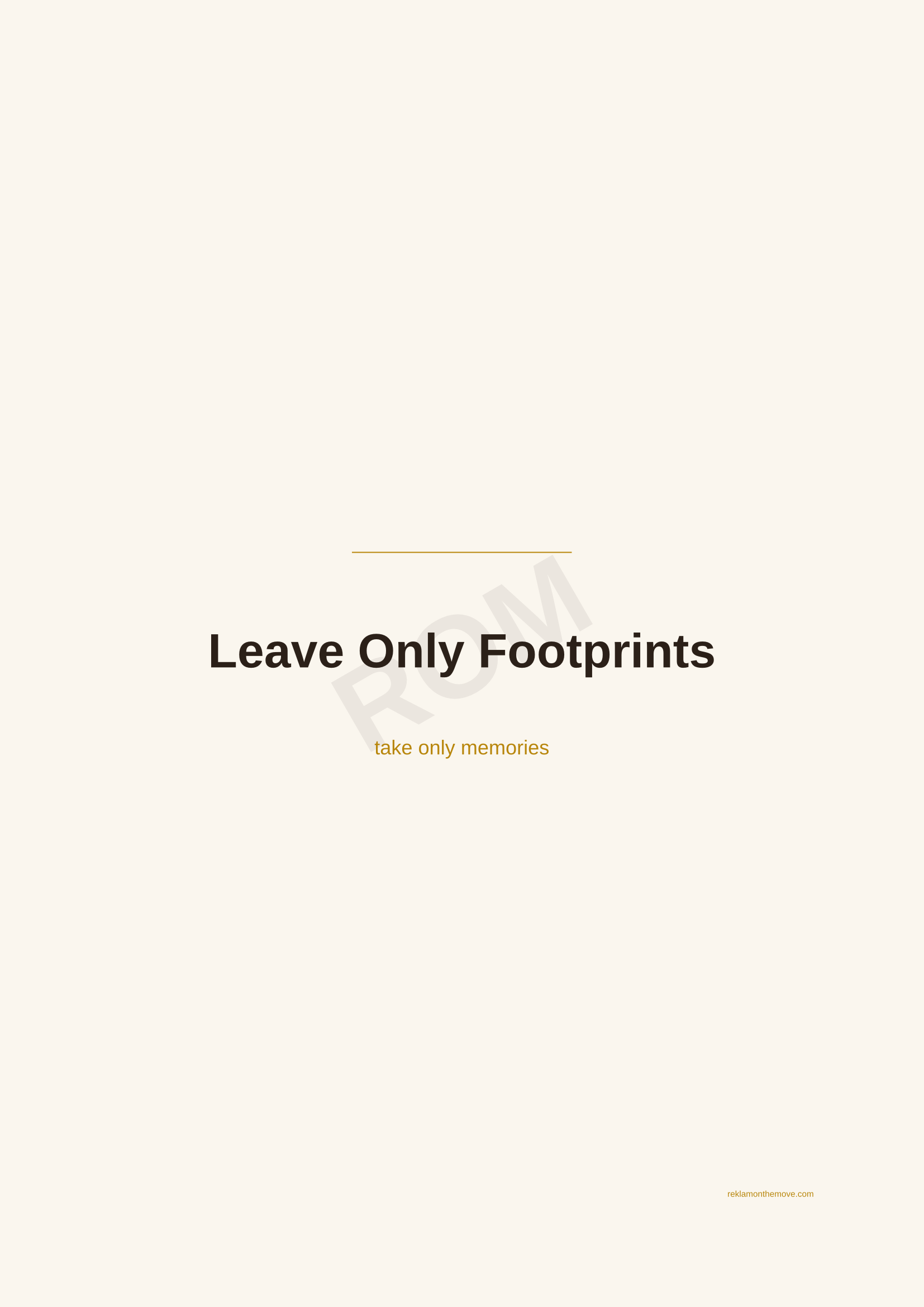 Leave Only Footprints · Espresso — ROM dijital ürün önizlemesi (filigranlı)