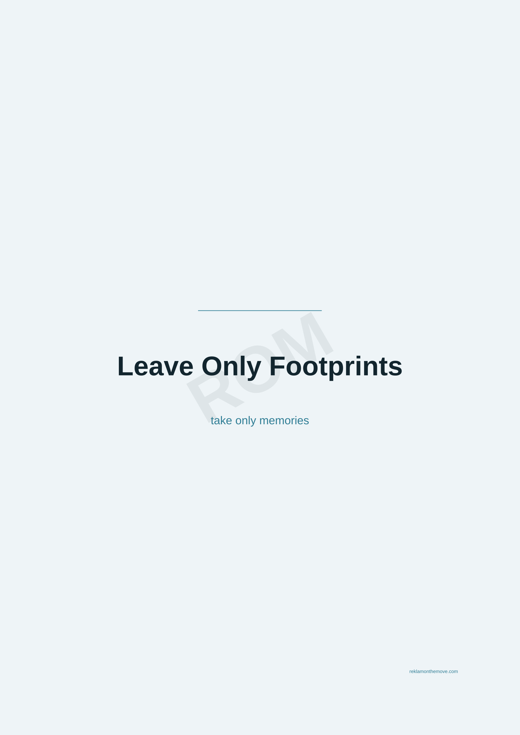 Leave Only Footprints · Okyanus — ROM dijital ürün önizlemesi (filigranlı)