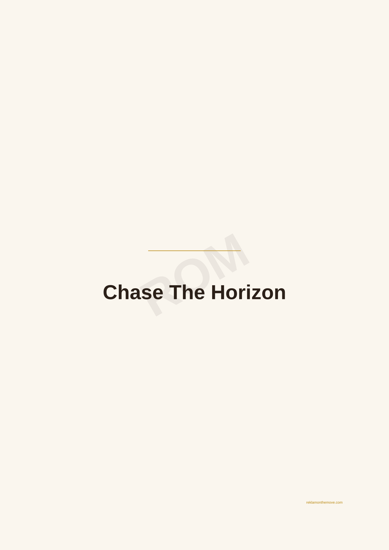 Chase The Horizon · Espresso — ROM dijital ürün önizlemesi (filigranlı)