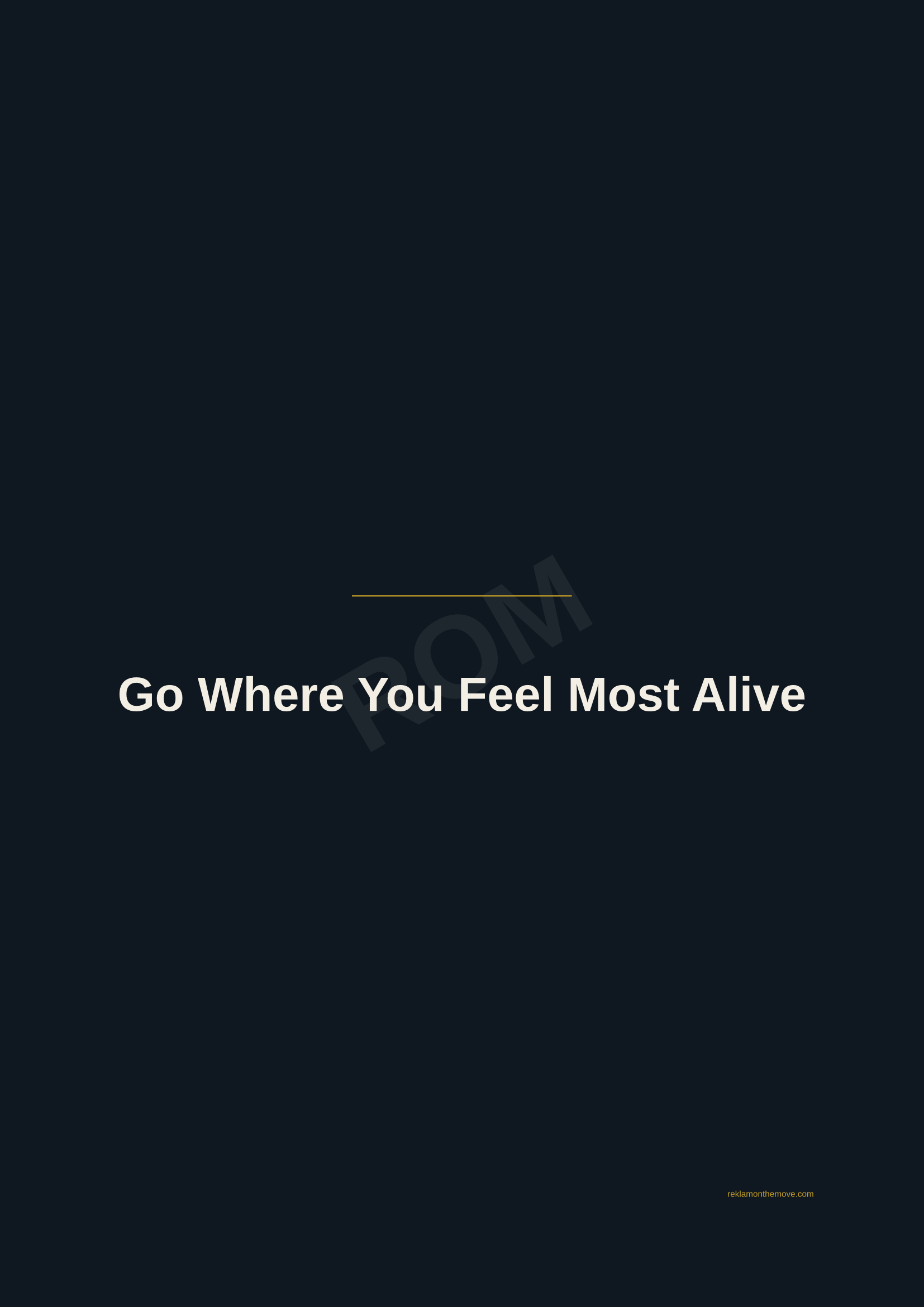 Go Where You Feel Most Alive · Gece — ROM dijital ürün önizlemesi (filigranlı)