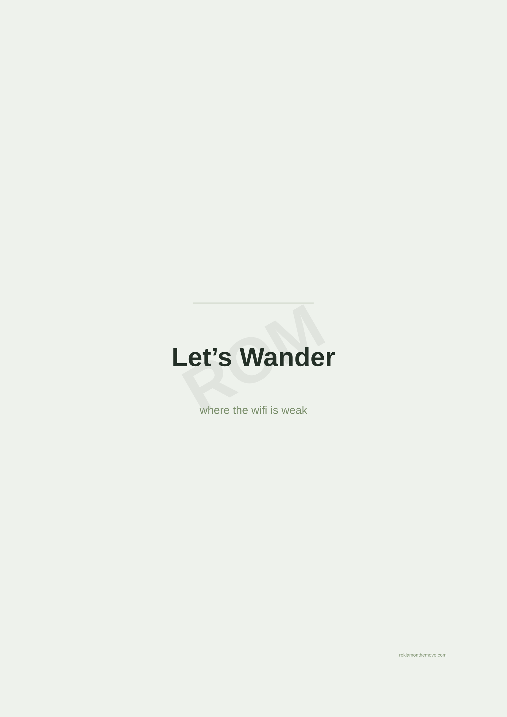 Let's Wander · Adaçayı — ROM dijital ürün önizlemesi (filigranlı)
