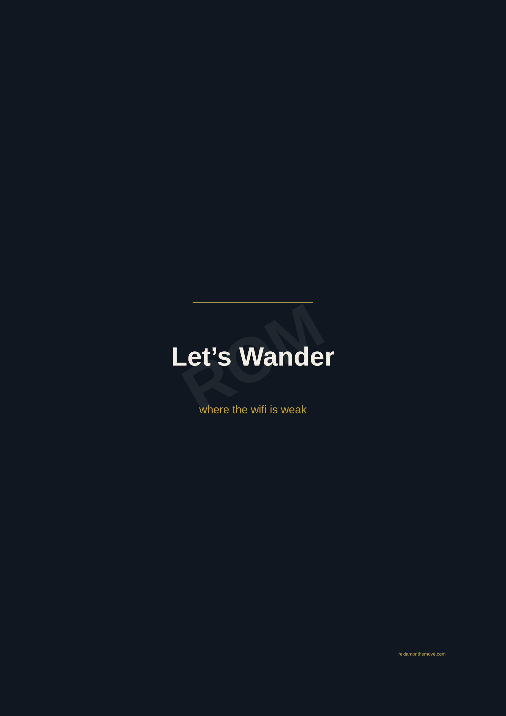 Let's Wander · Gece — ROM dijital ürün önizlemesi (filigranlı)